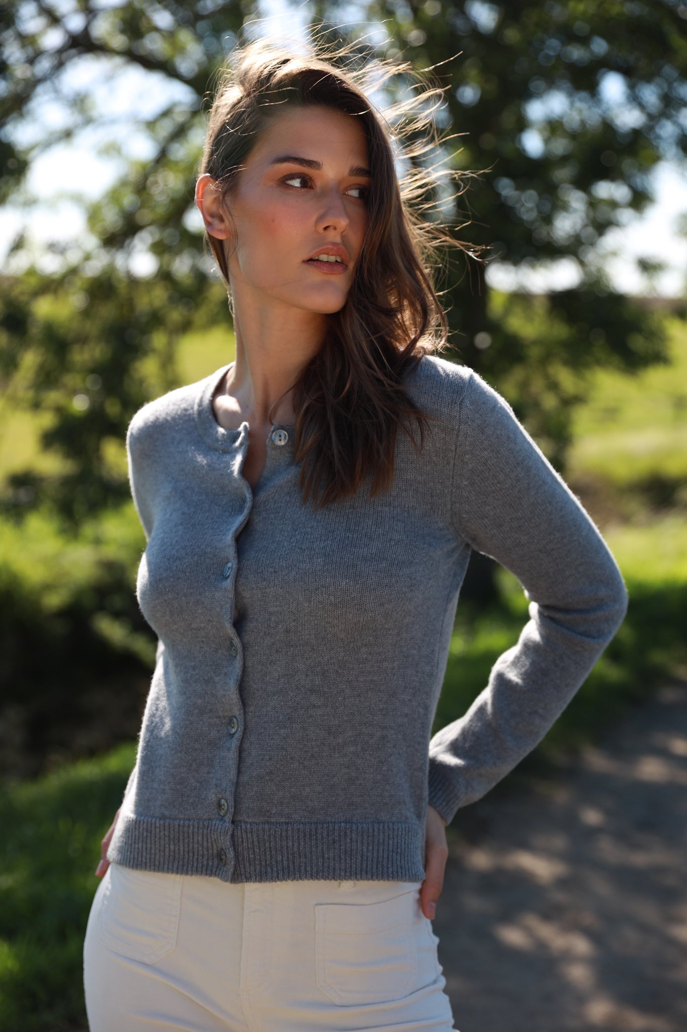 Charlie wool and cashmere vest Gray