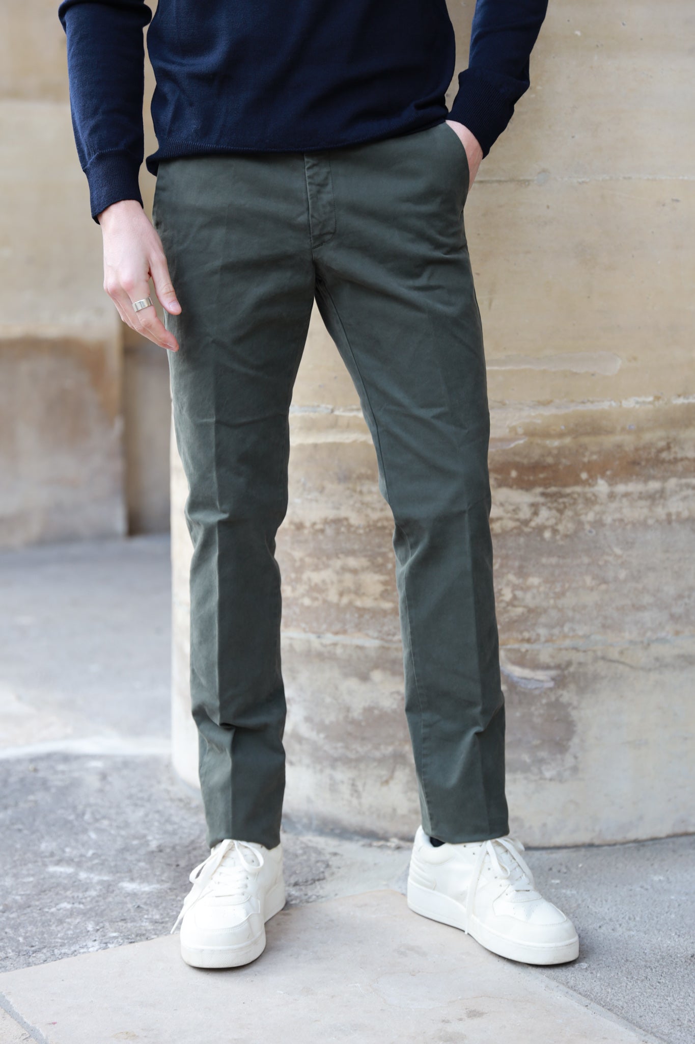 Seanfit pants in winter cotton drill Khaki