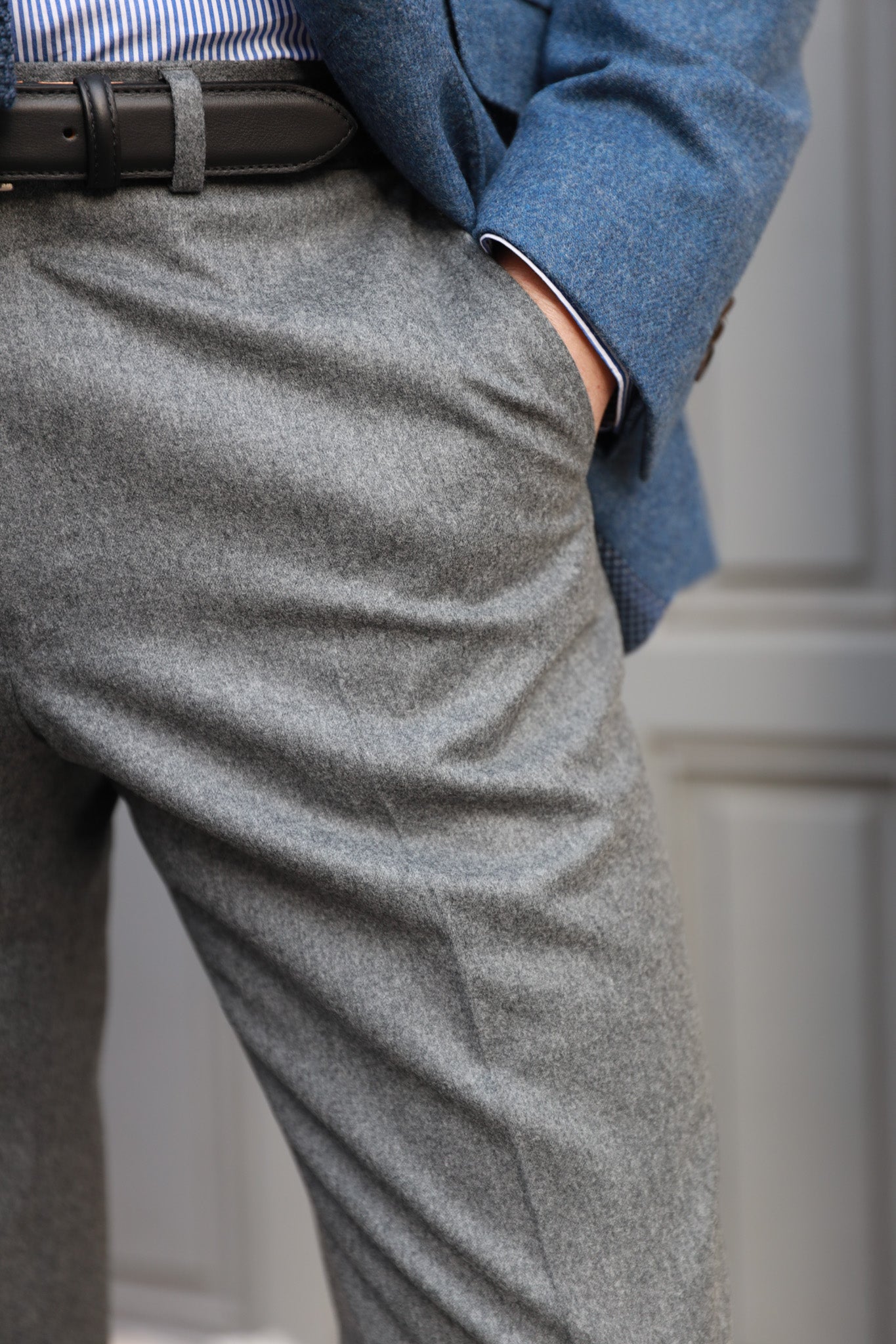 Pantalon homme flanelle grise new arrivals