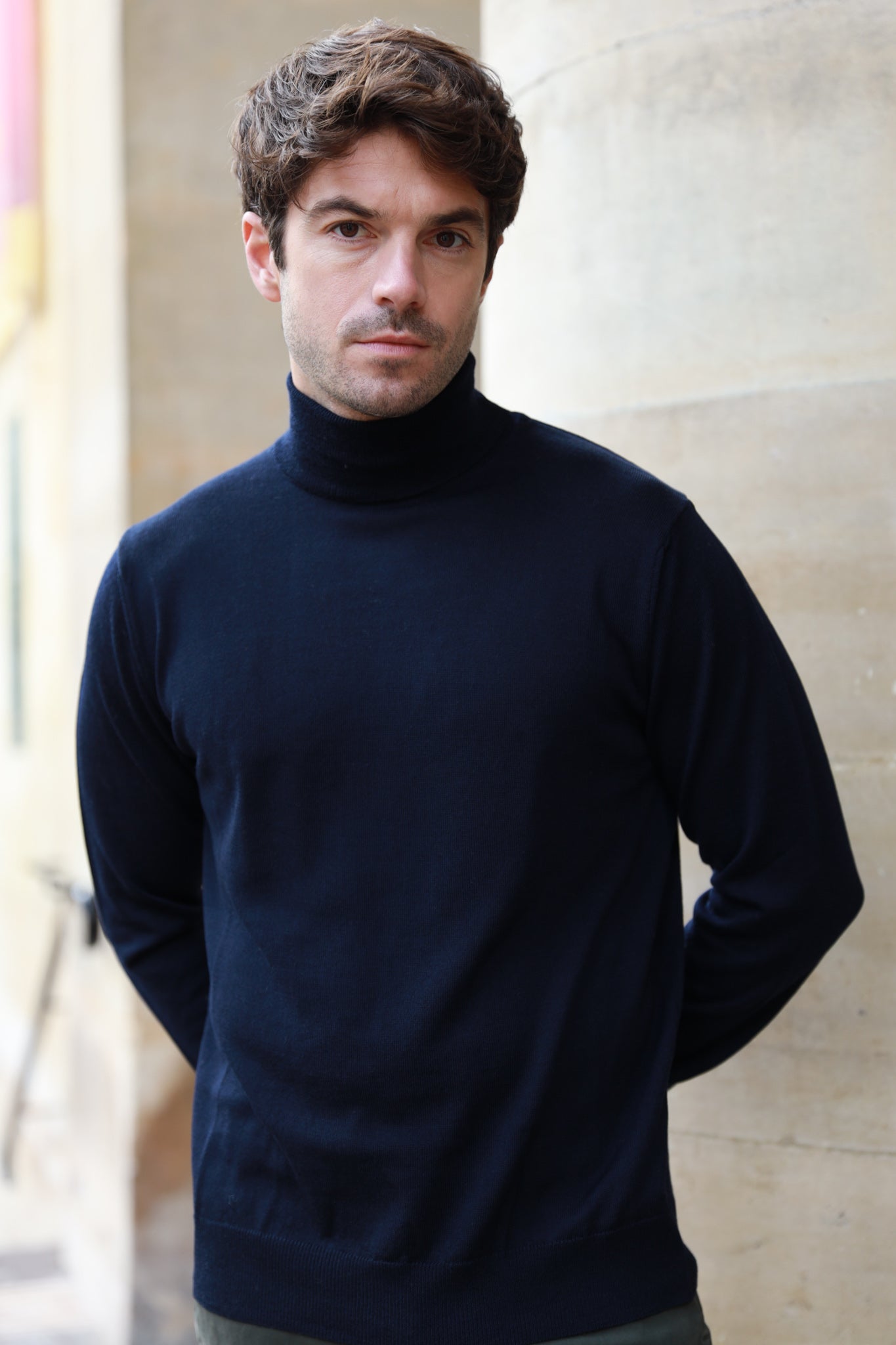 Men's black store merino wool turtleneck