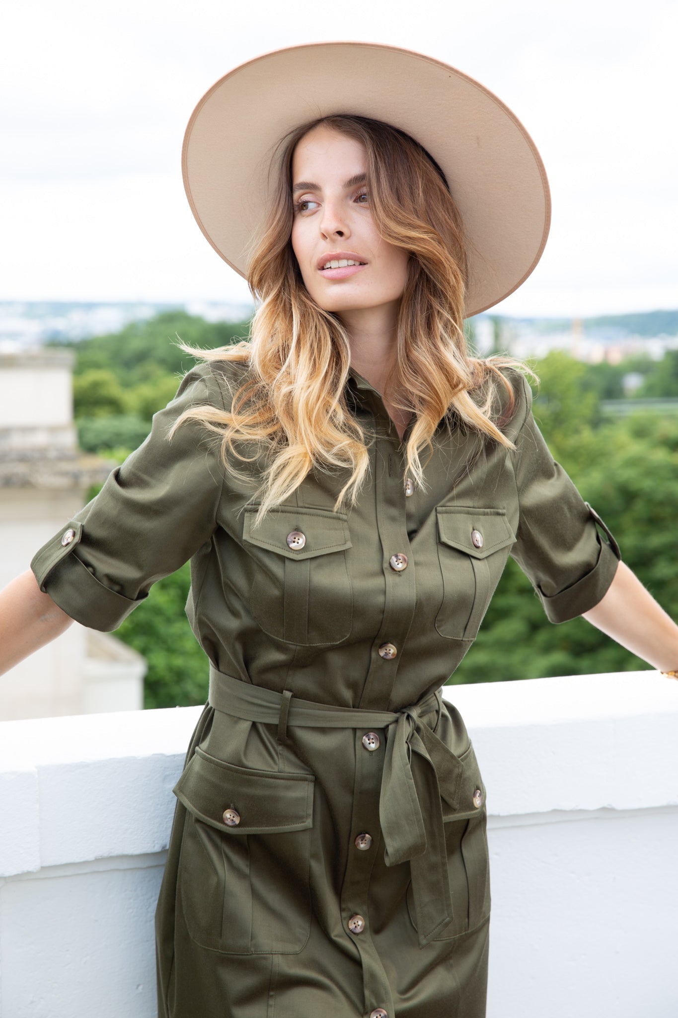 Belted safari cheap dress