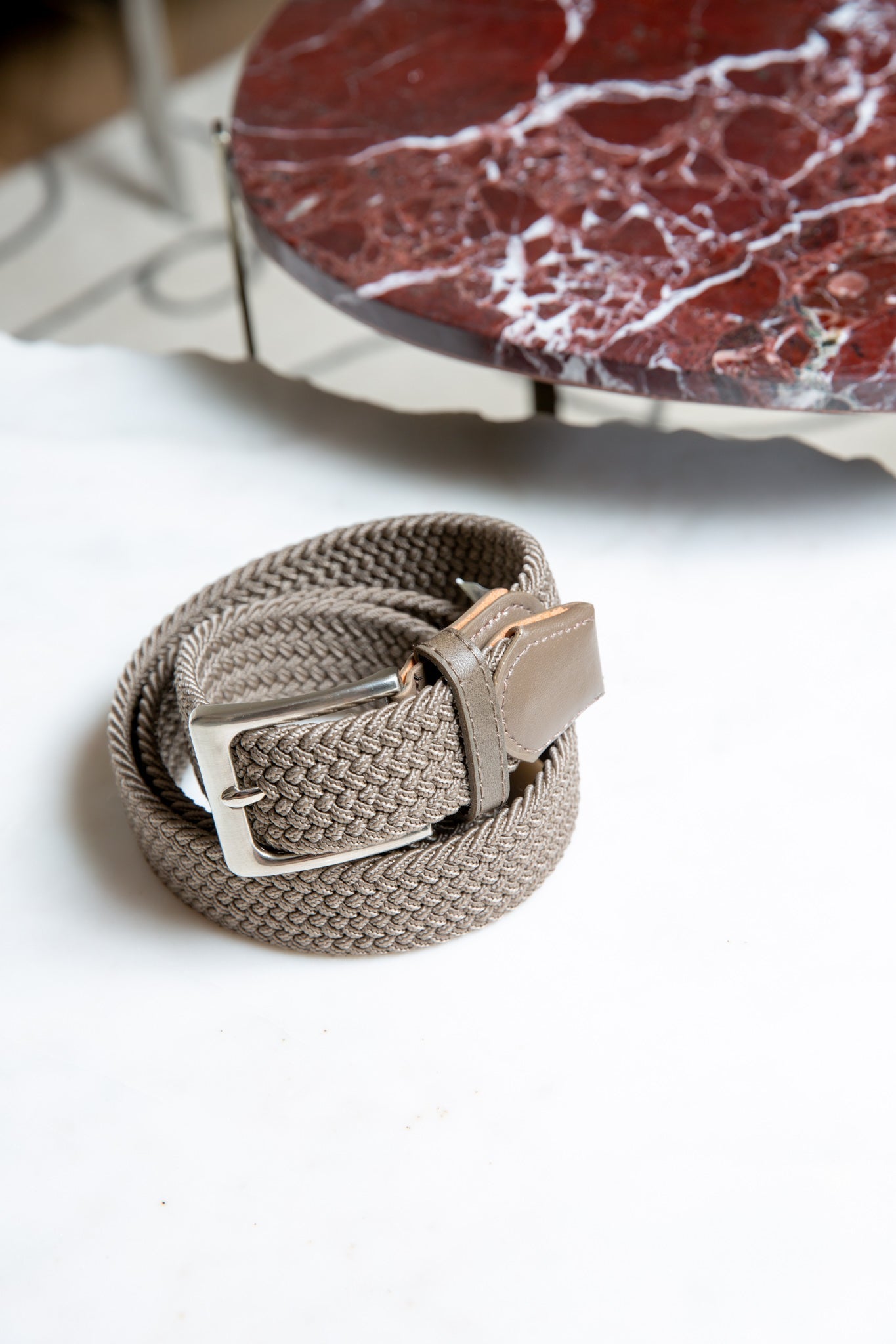 Ceinture tressée femme clearance beige