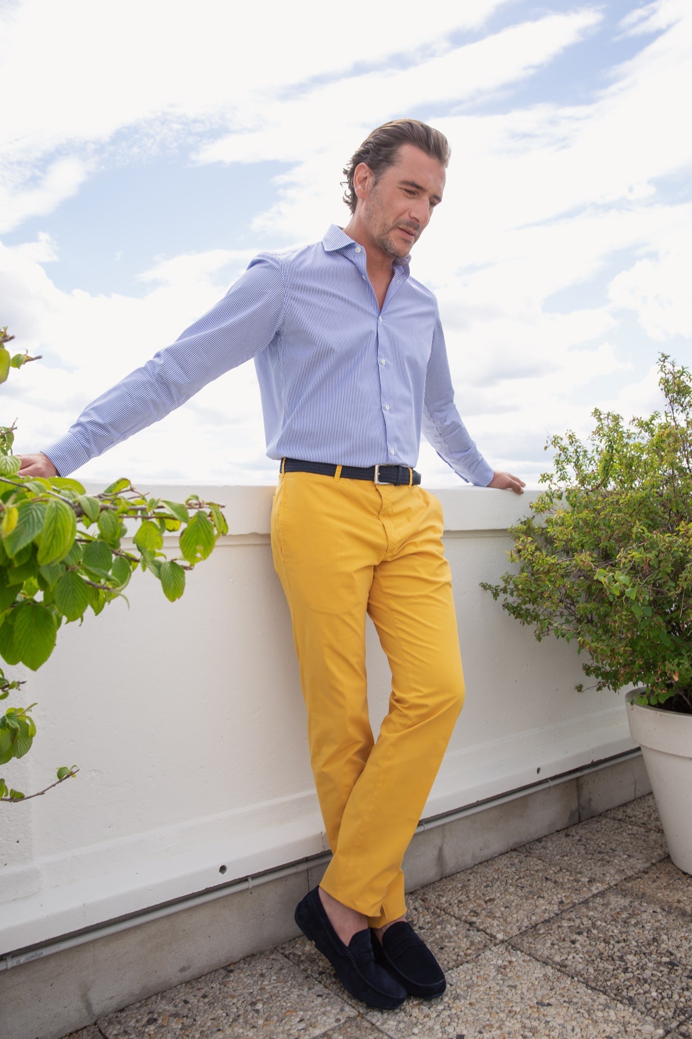 Pantalon 2024 jaune homme