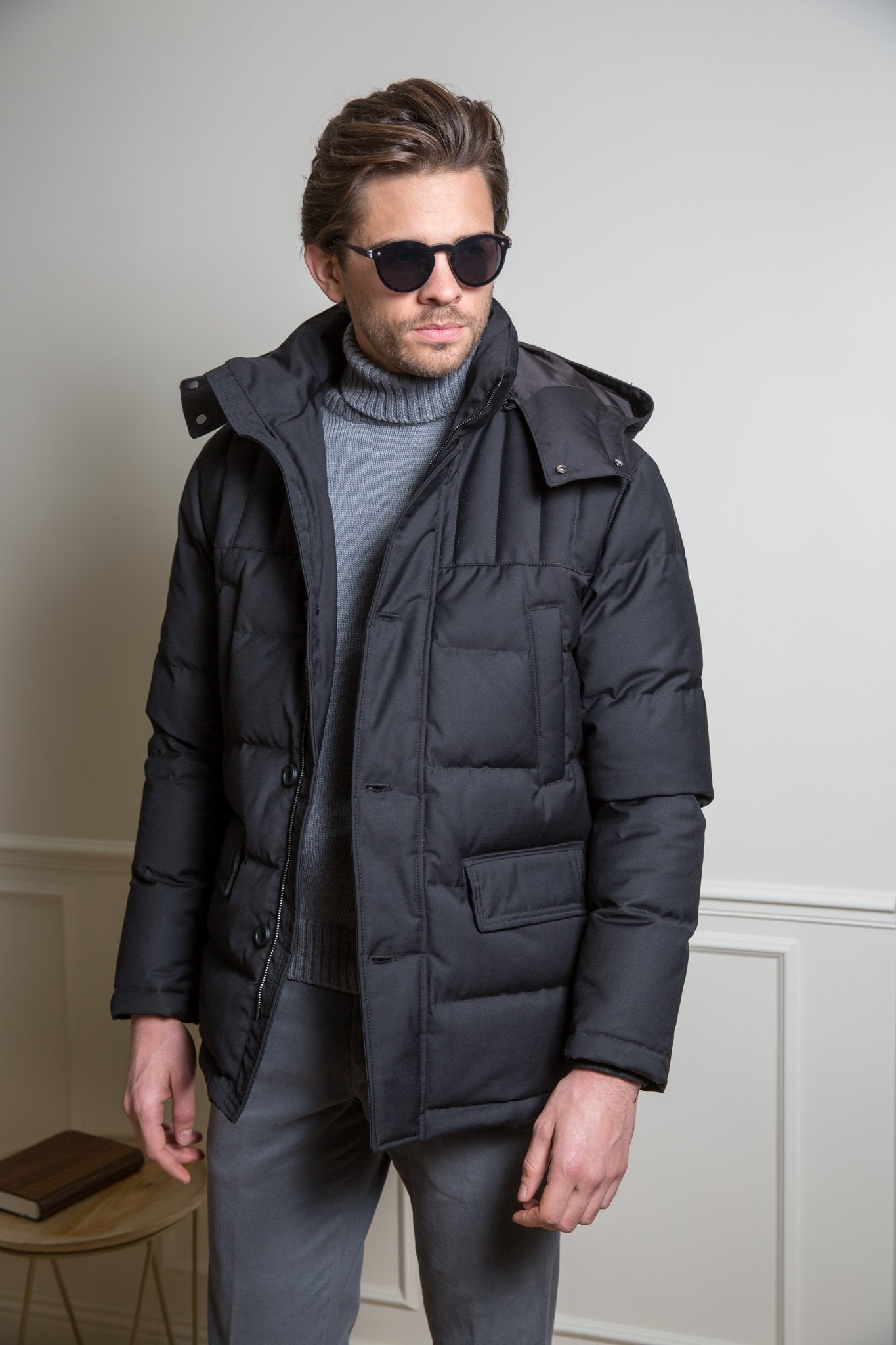 Lucas quilted parka black