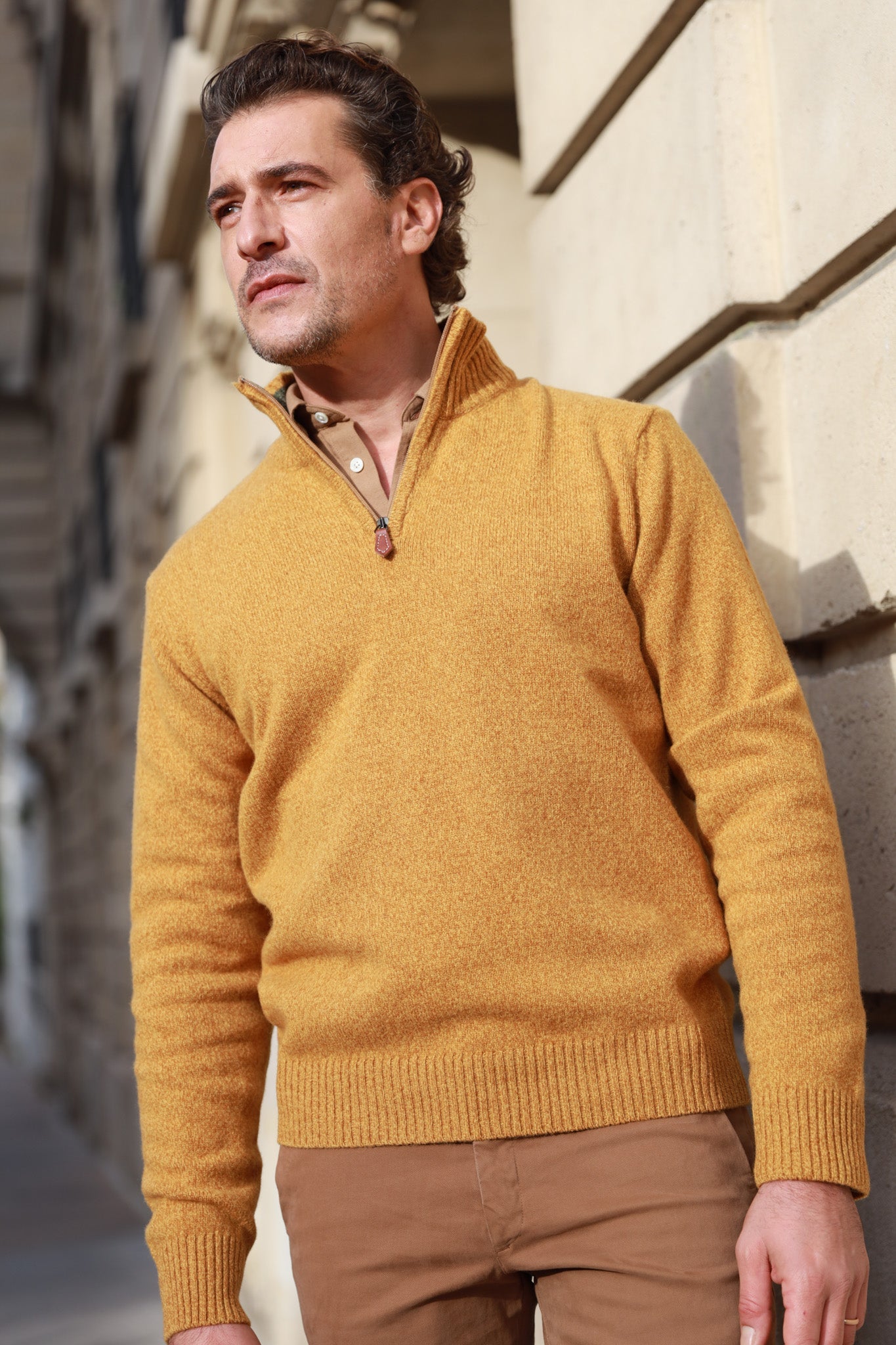 Pull jaune moutarde homme new arrivals