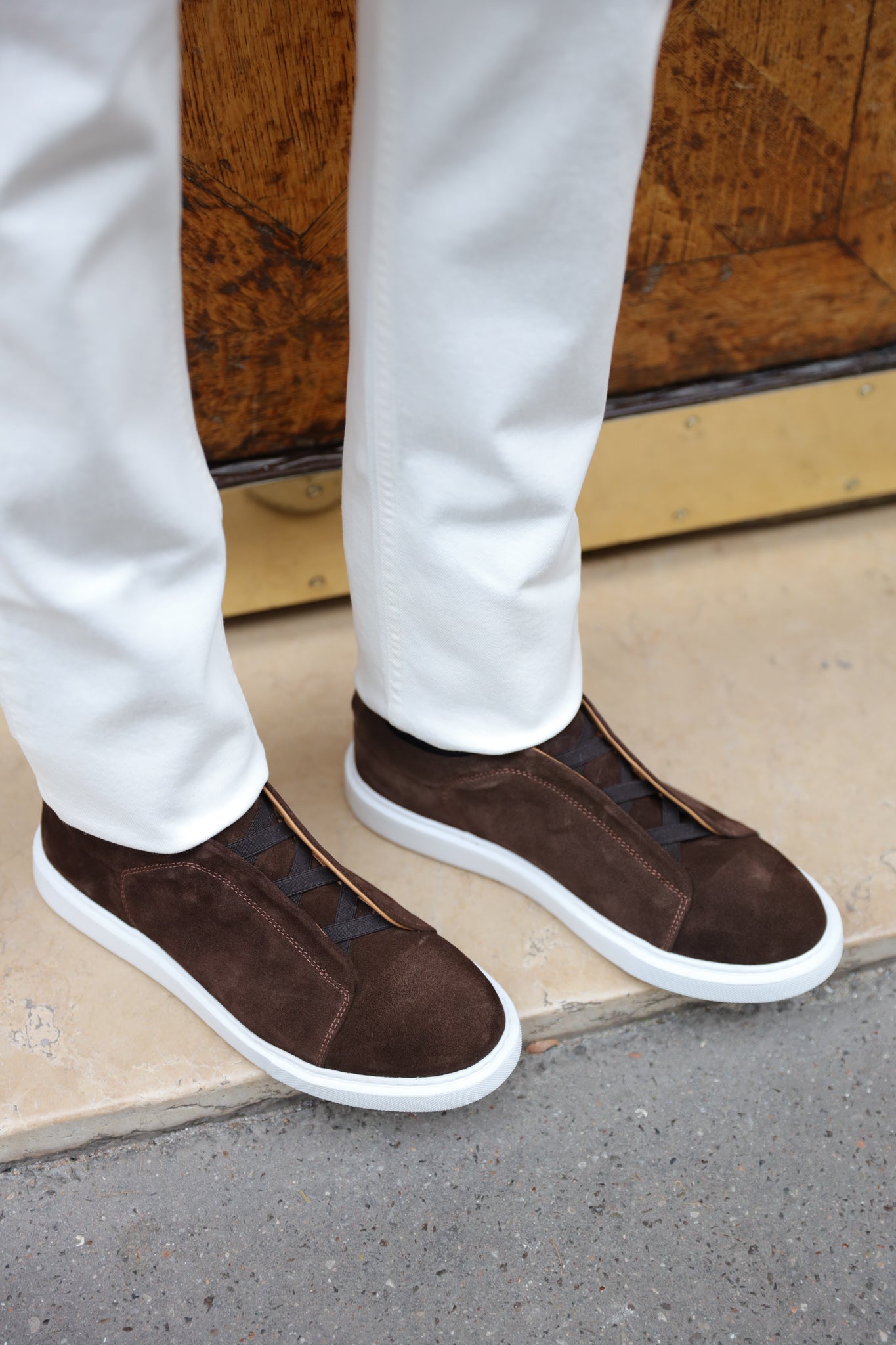 Baskets Lugano en nubuck - Marron-CHAUSSURES HOMME-Curling-Paris