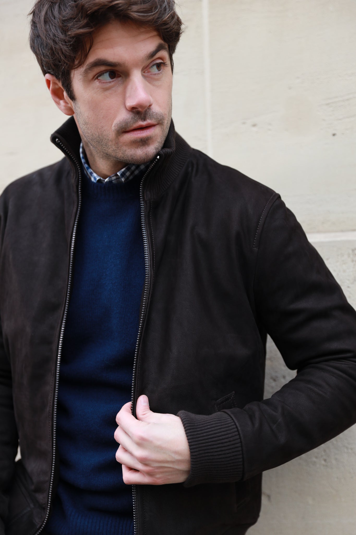 Manteau discount peau homme