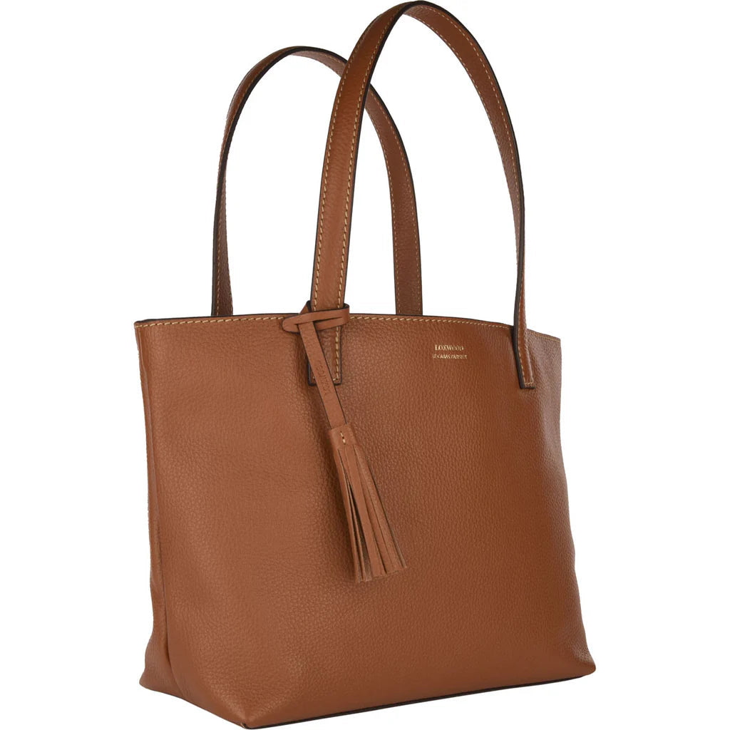 Cabas parisien Loxwood Eden en cuir grainé - Brandy-SAC FEMME-Curling-Paris