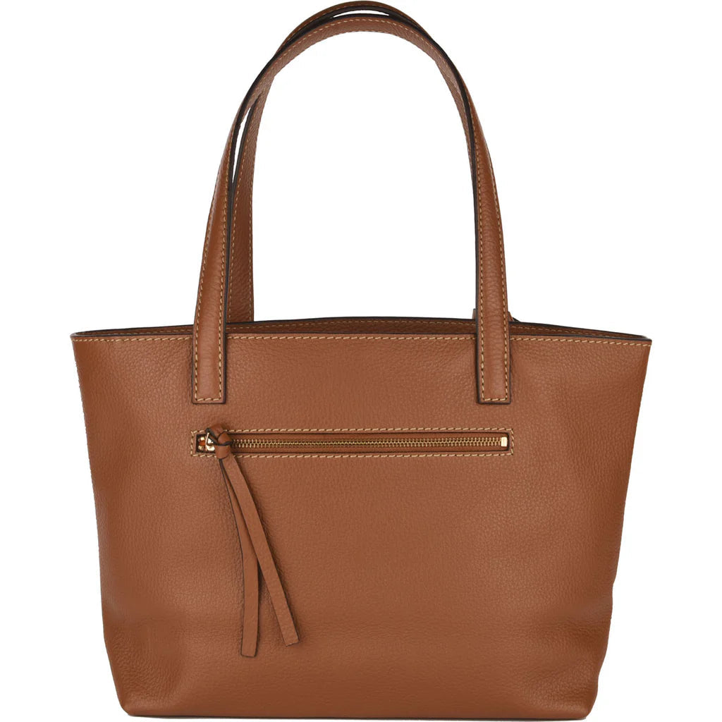 Cabas parisien Loxwood Eden en cuir grainé - Brandy-SAC FEMME-Curling-Paris