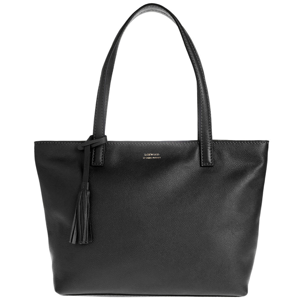 Cabas parisien Loxwood Eden en cuir grainé - Noir-SAC FEMME-Curling-Paris