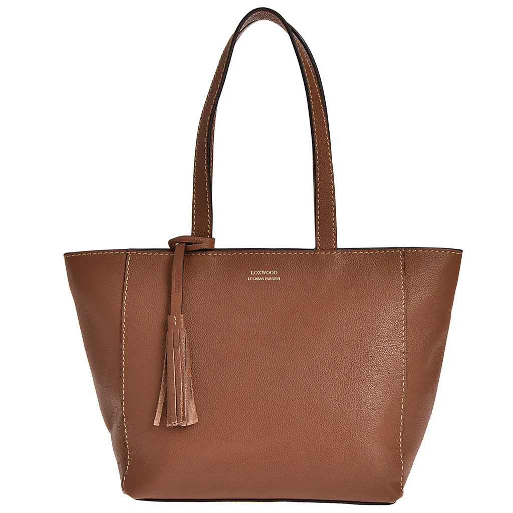 Cabas parisien Loxwood zippé en cuir grainé - Brandy-SAC FEMME-Curling-Paris