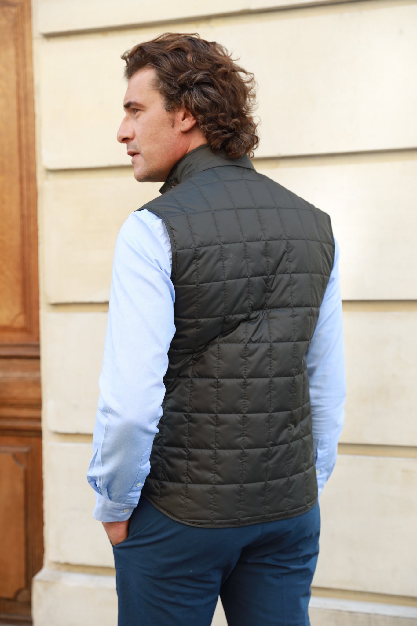 Gilet discount kaki homme