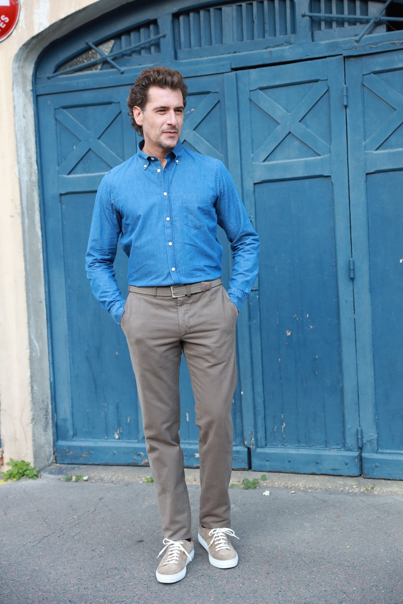 Pantalon Sean en coton d'hiver - Taupe-PANTALON HOMME-Curling-Paris