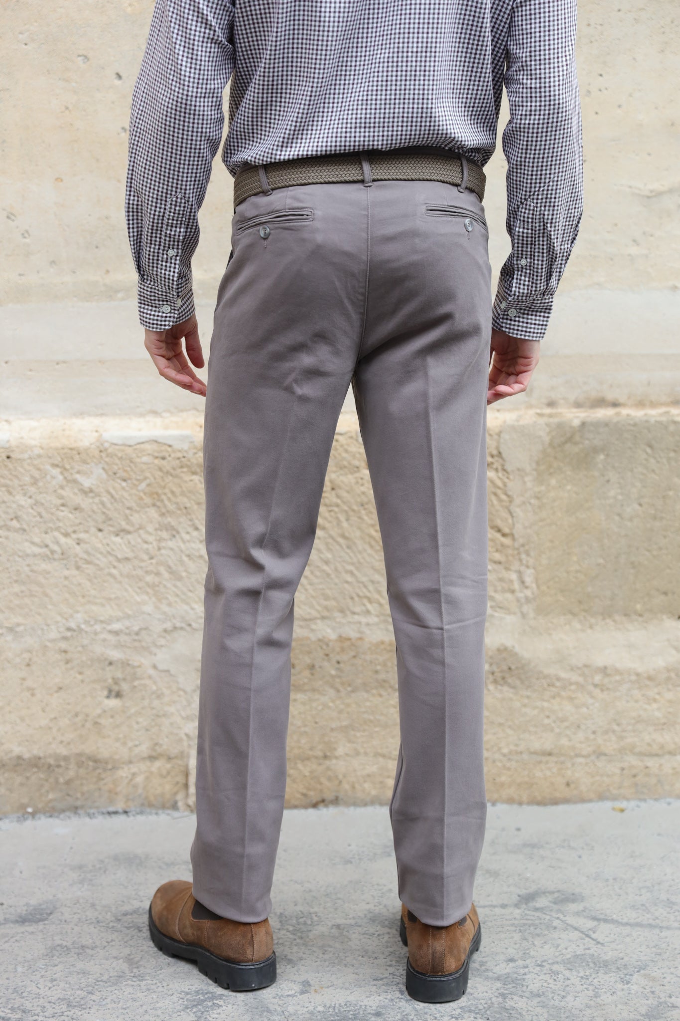 Pantalon Seanfit en coton d'hiver stretch - Taupe-PANTALON HOMME-Curling-Paris