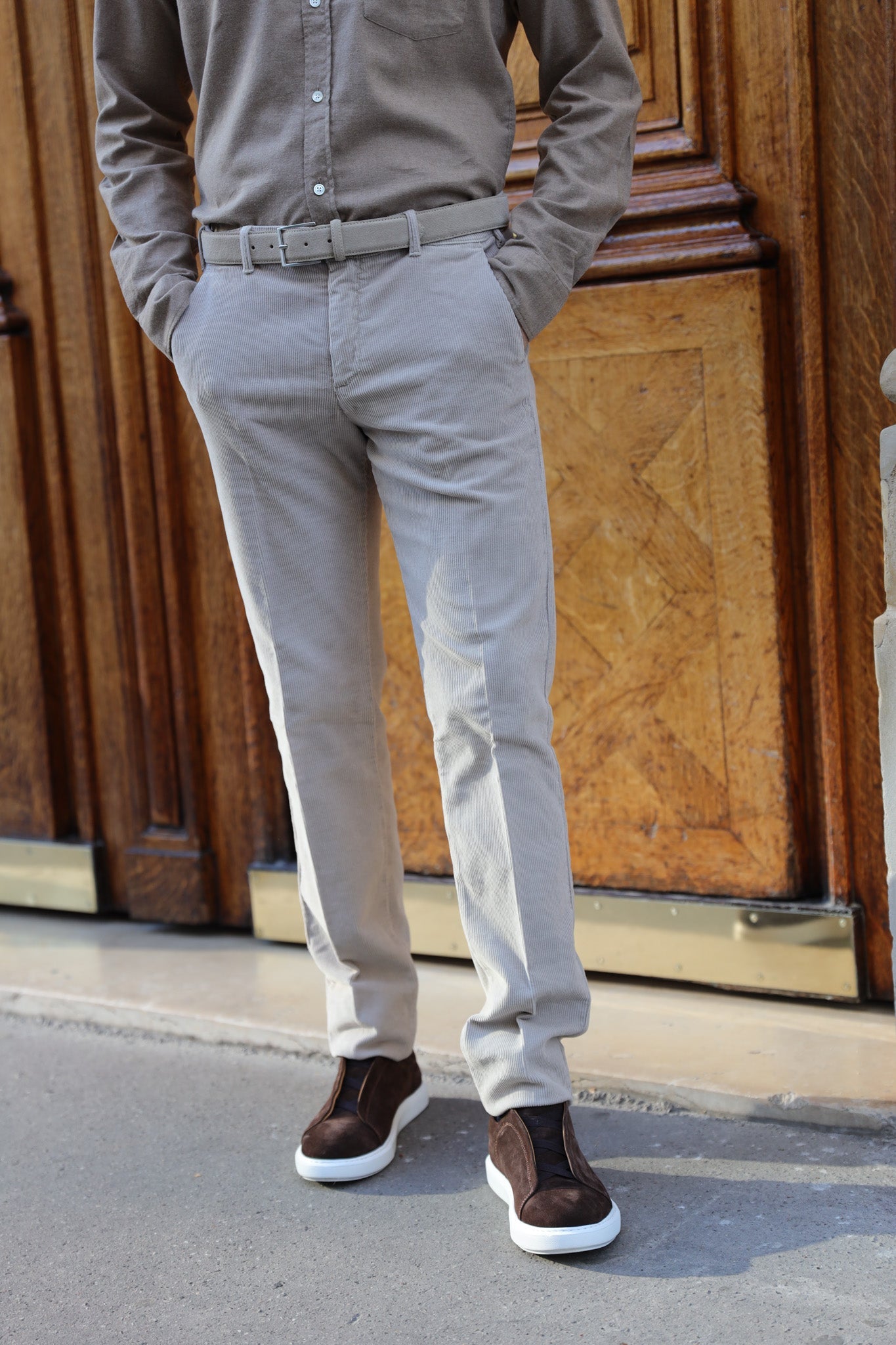 Pantalon Seanfit en velours côtelé - Beige-PANTALON HOMME-Curling-Paris