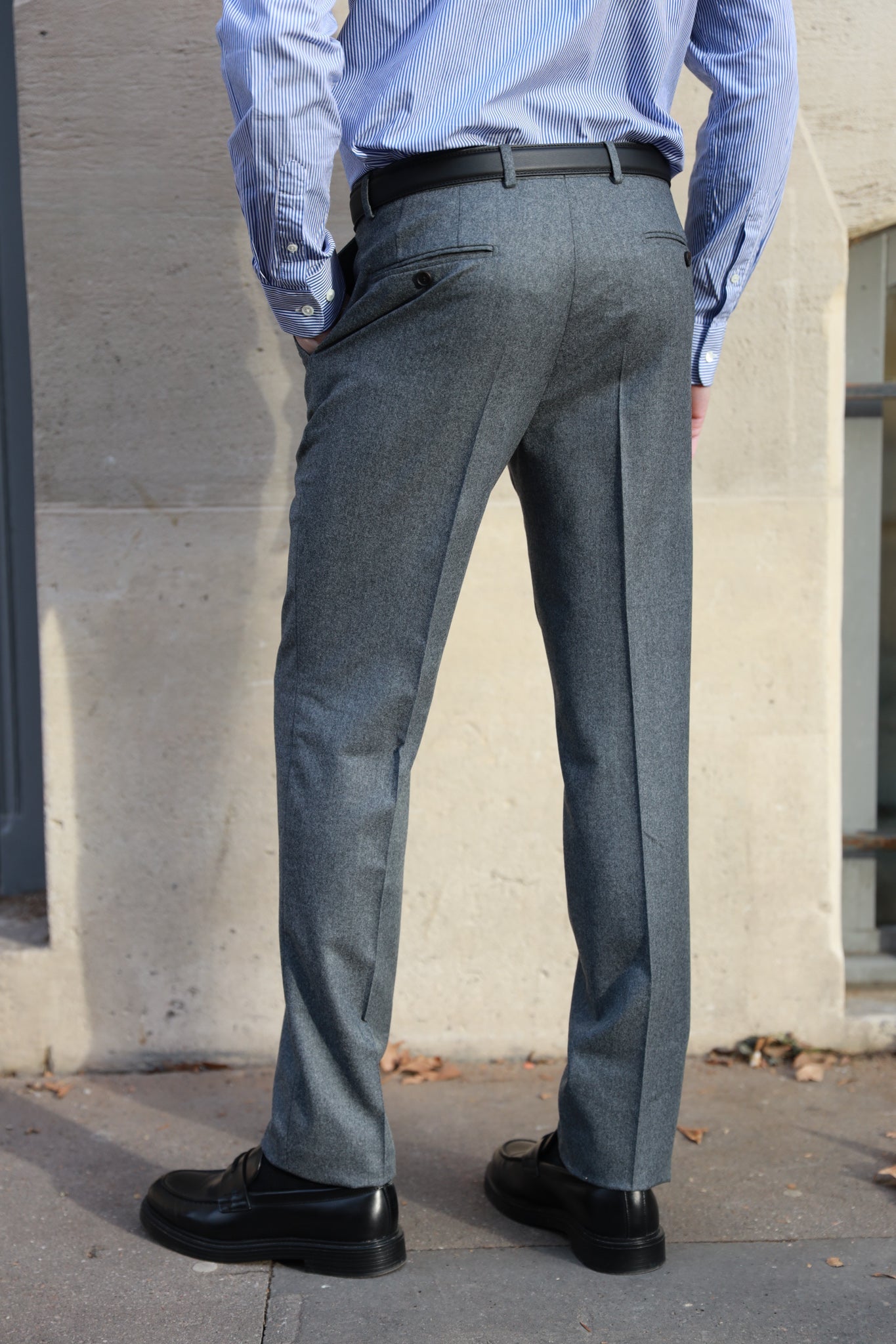 Pantalon flanelle homme bleu hot sale