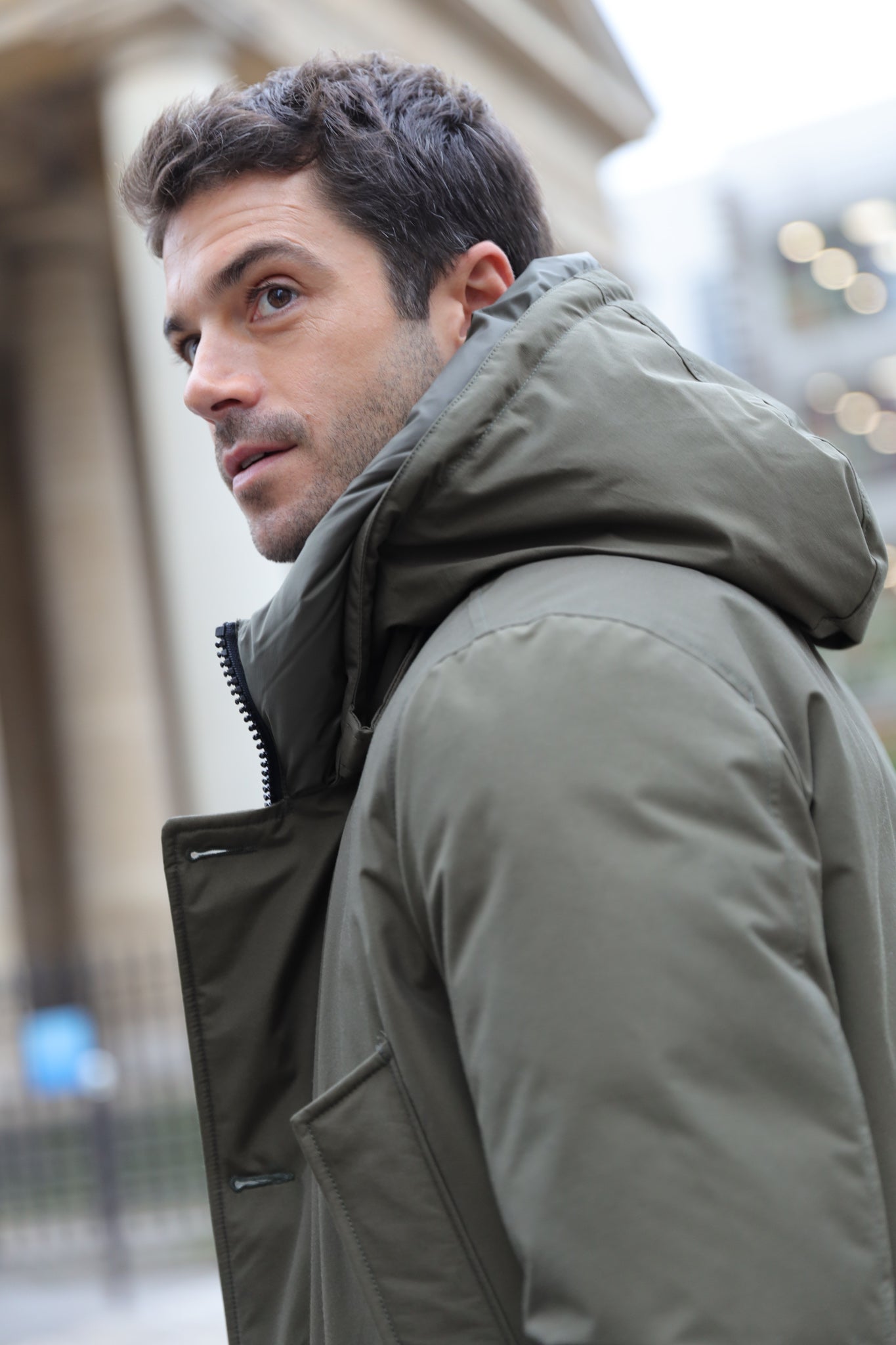 Parka Artic en Ramar Woolrich - Dark Green-MANTEAU HOMME-Curling-Paris