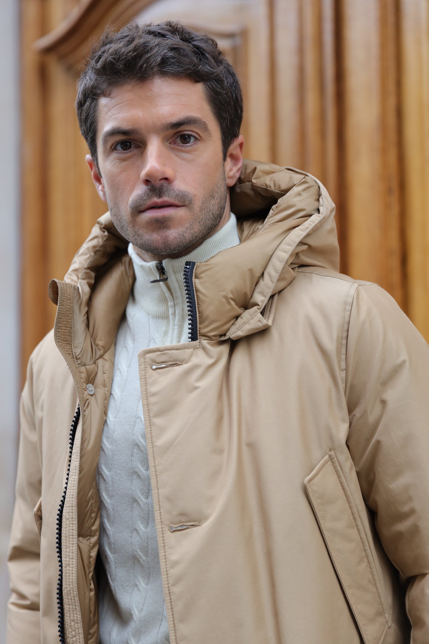 Parka Artic en Ramar Woolrich - Gold Khaki-MANTEAU HOMME-Curling-Paris