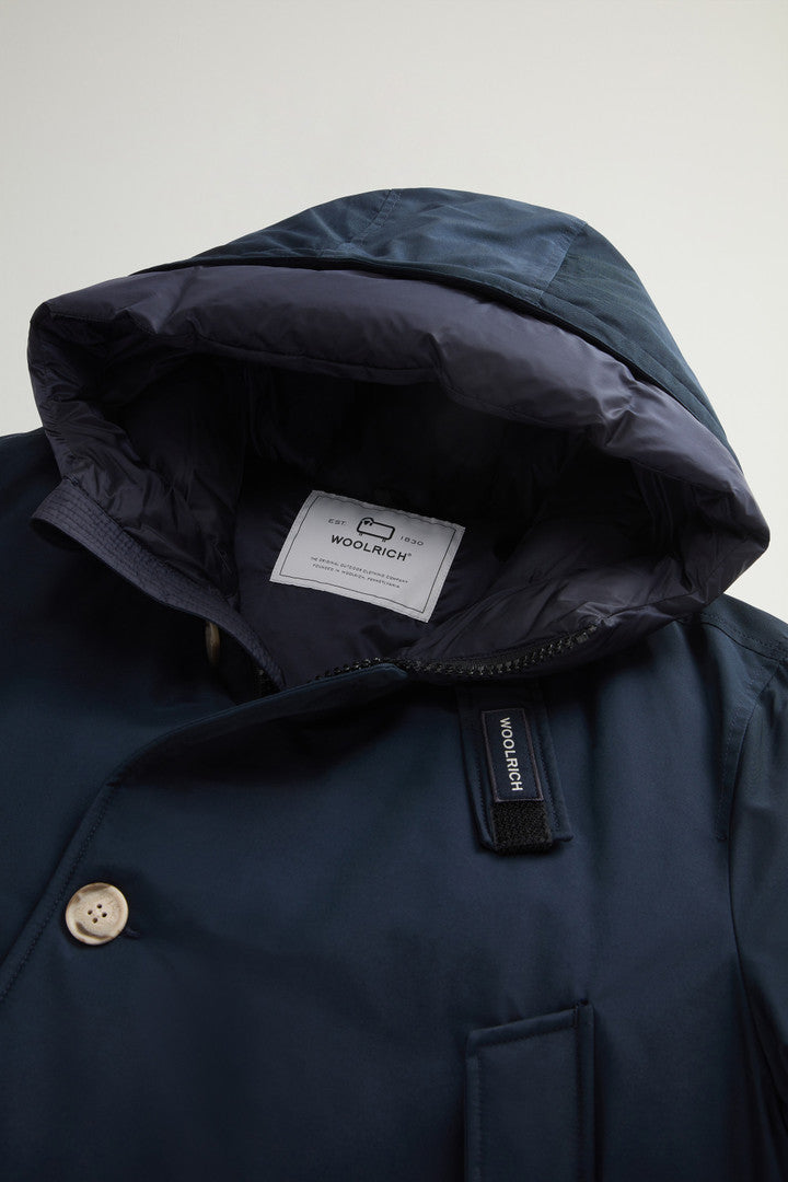 Parka Artic en Ramar Woolrich - Melton blue-MANTEAU HOMME-Curling-Paris