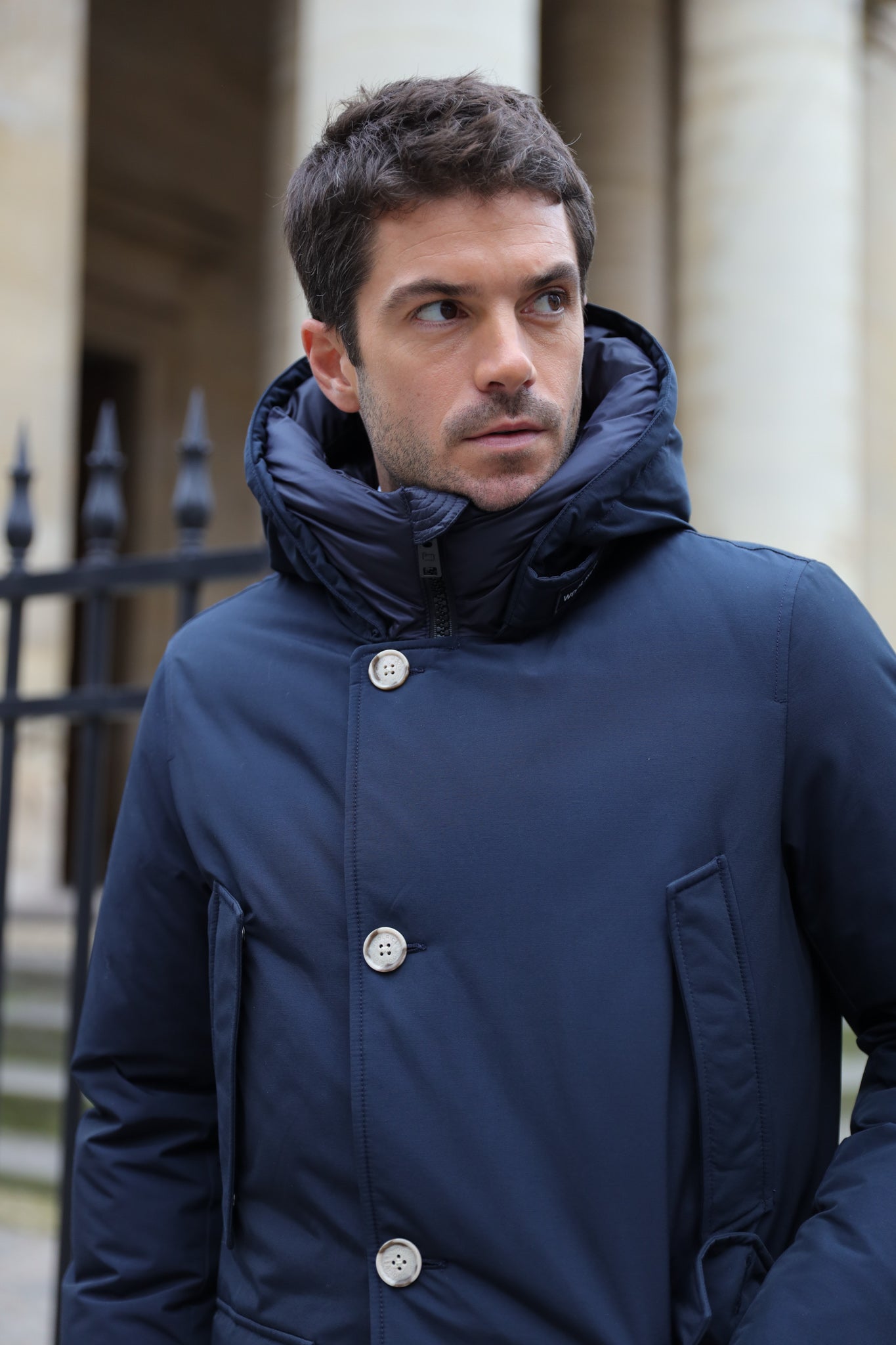 Parka Artic en Ramar Woolrich - Melton blue-MANTEAU HOMME-Curling-Paris