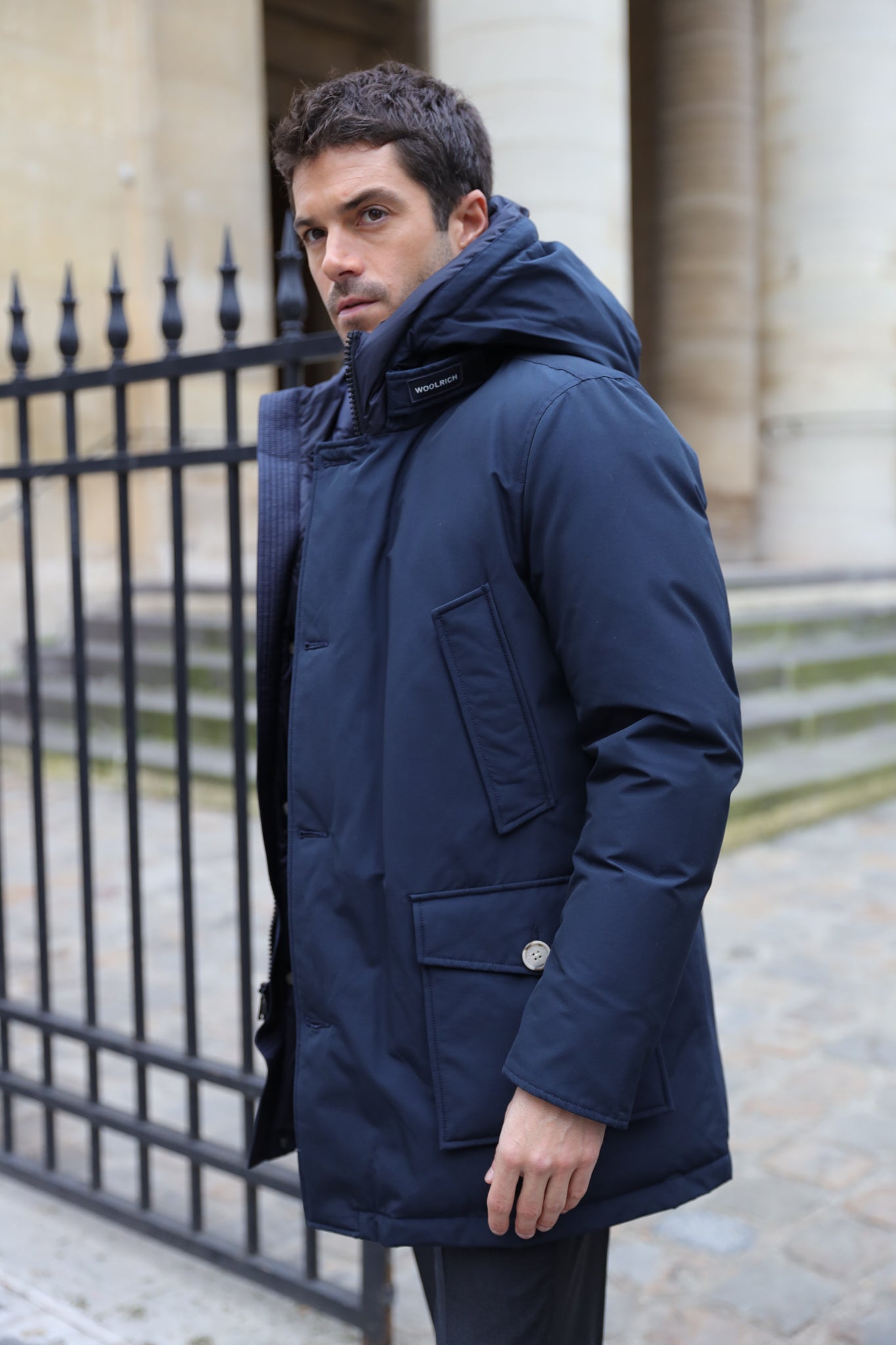 Parka Artic en Ramar Woolrich - Melton blue-MANTEAU HOMME-Curling-Paris