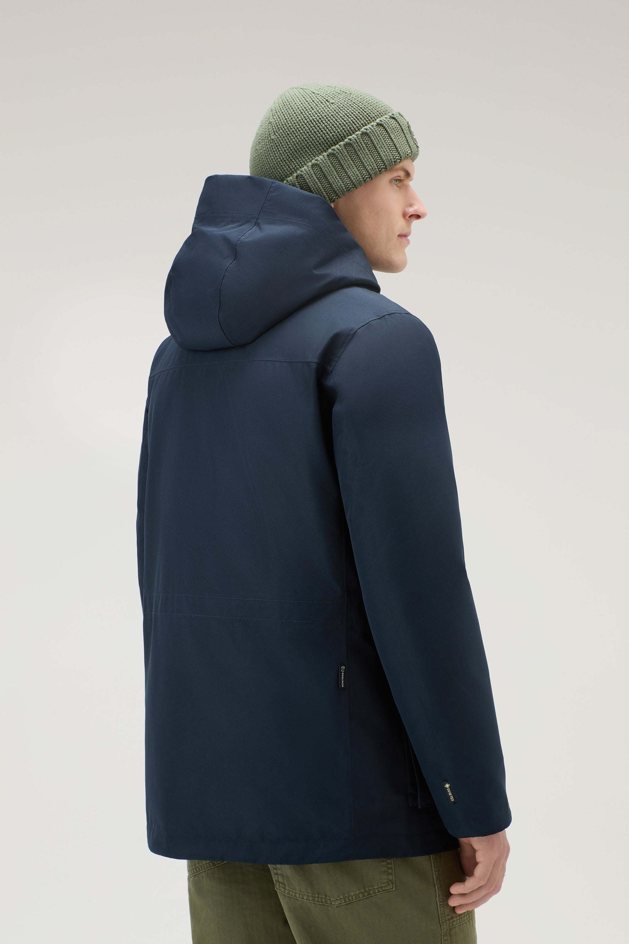 Mountain Woolrich Gore tex Parka Melton Blue