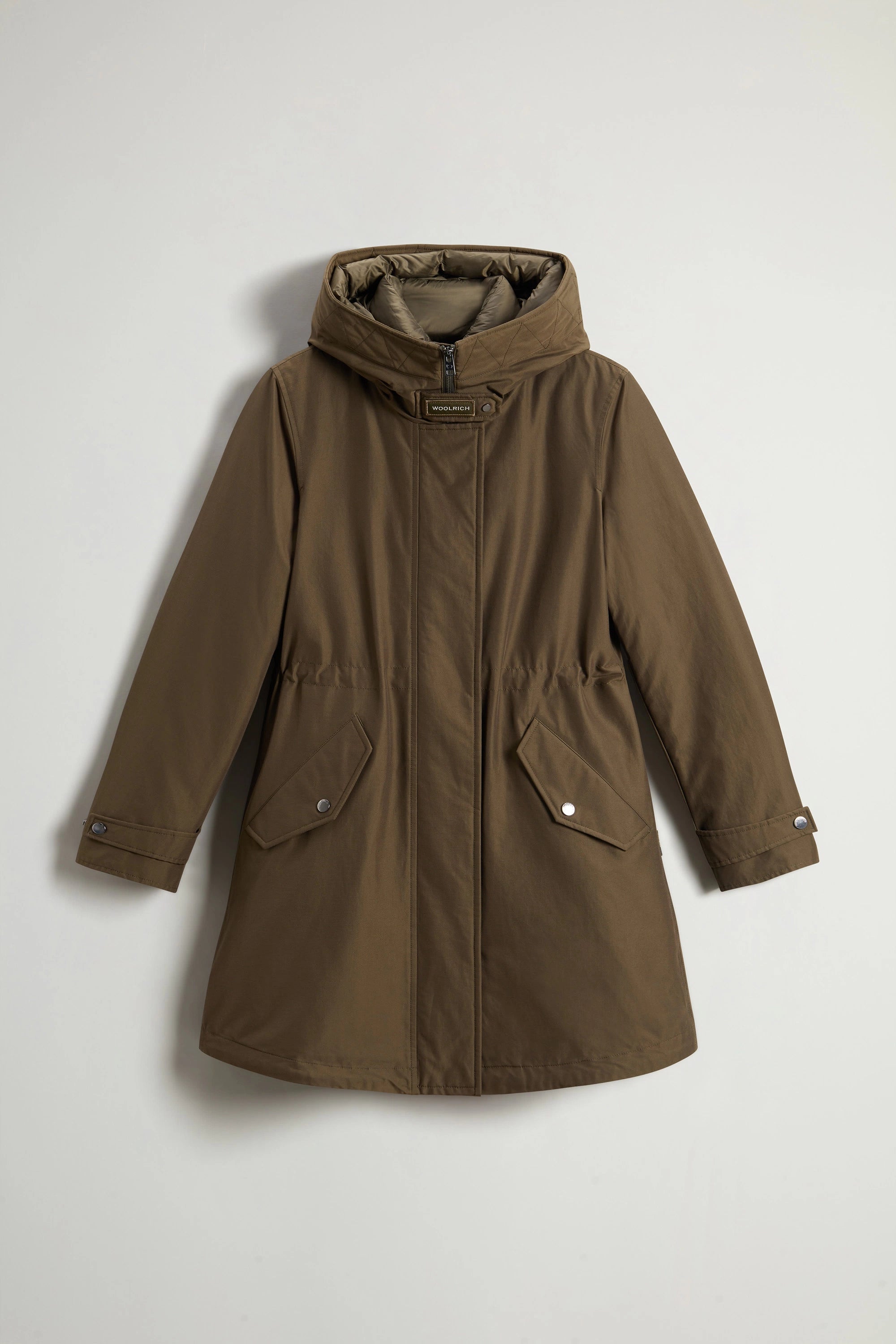 Parka Woolrich Authentic 3-en-1 en Ramar avec veste matelassée amovible - Dark Green-MANTEAU FEMME-Curling-Paris