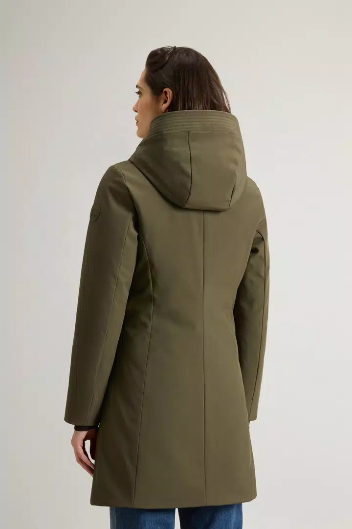 Parka Woolrich Firth en Softshell - Dark Green-MANTEAU FEMME-Curling-Paris