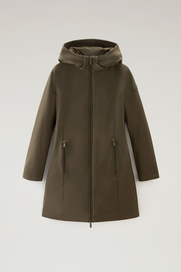 Parka Woolrich Firth en Softshell - Dark Green-MANTEAU FEMME-Curling-Paris