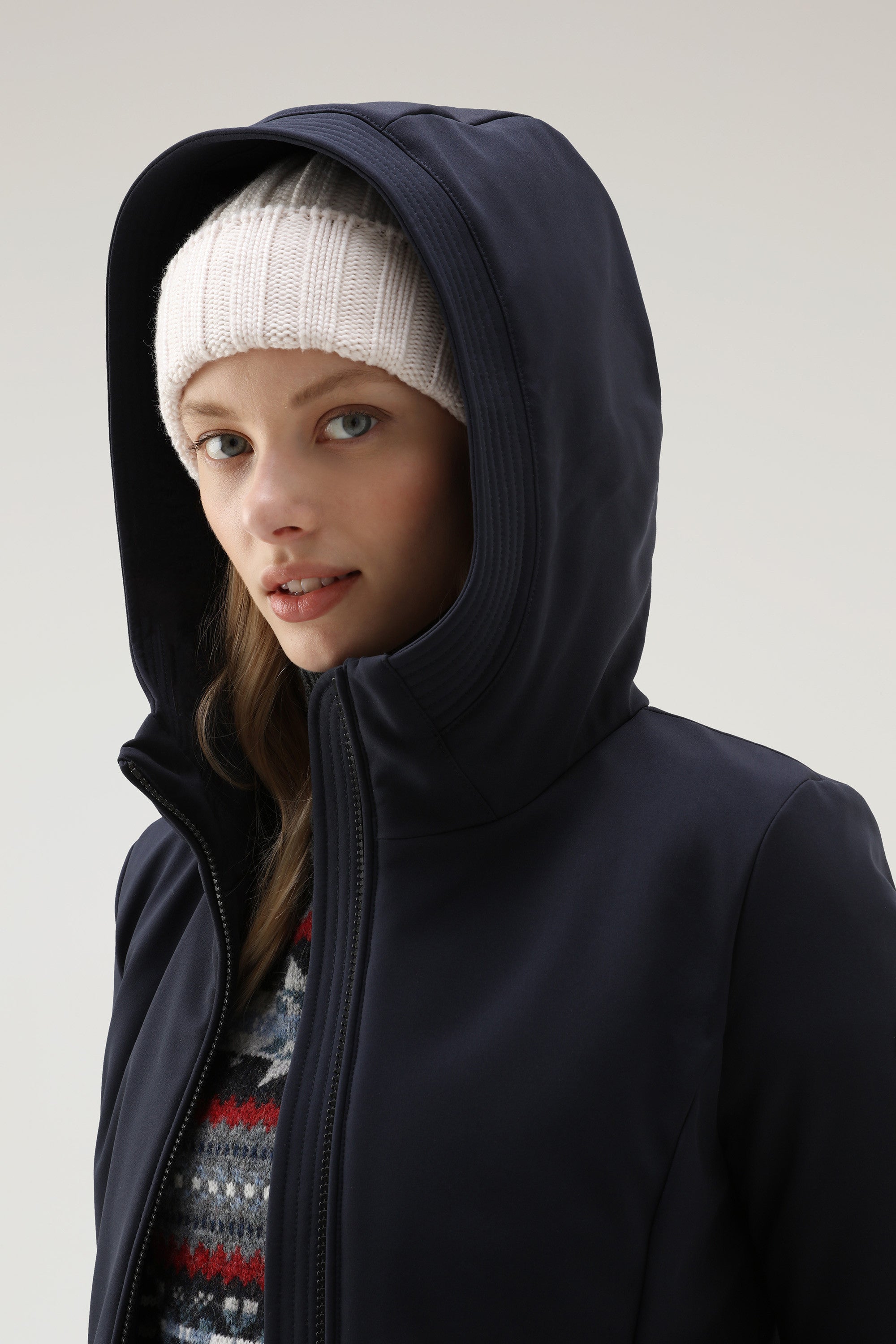 Parka Woolrich Firth en Softshell - Melton Blue-MANTEAU FEMME-Curling-Paris