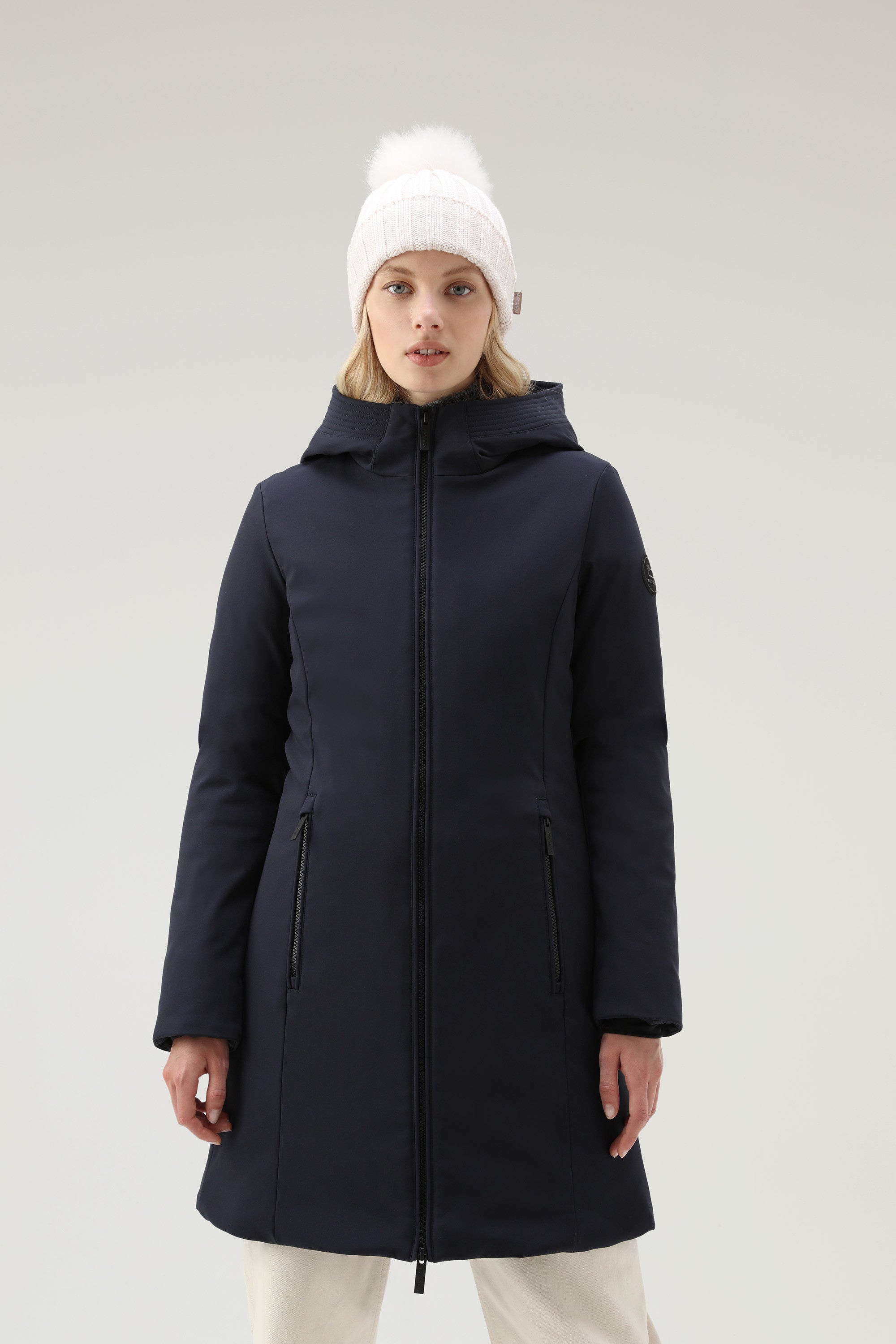 Parka Woolrich Firth en Softshell - Melton Blue-MANTEAU FEMME-Curling-Paris