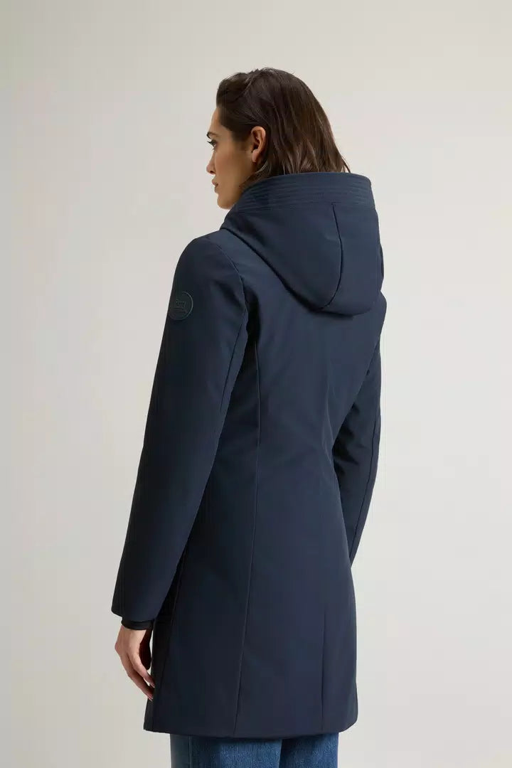 Parka Woolrich Firth en Softshell - Melton Blue-MANTEAU FEMME-Curling-Paris