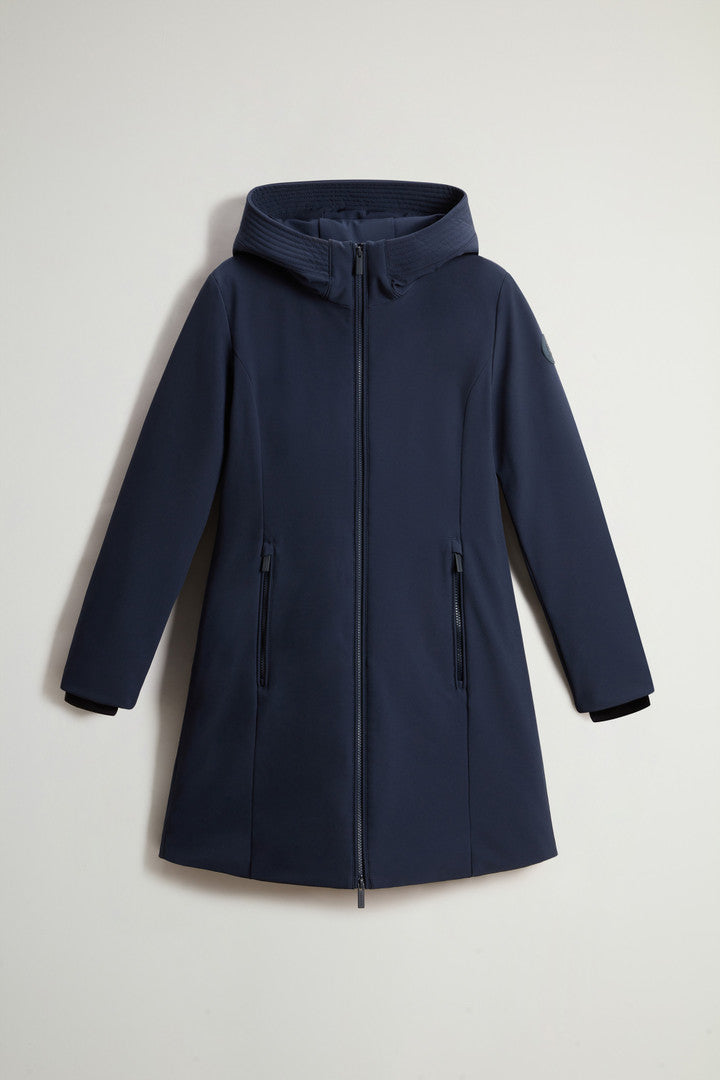 Parka Woolrich Firth en Softshell - Melton Blue-MANTEAU FEMME-Curling-Paris