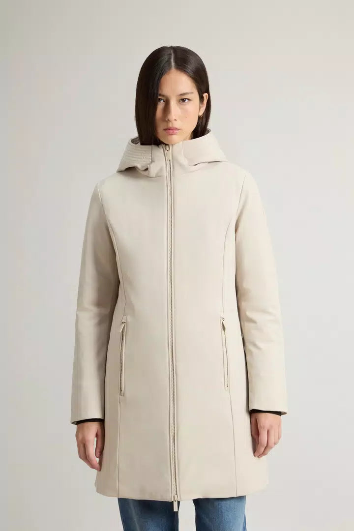 Parka Woolrich Firth en Softshell - Oxford Tan-MANTEAU FEMME-Curling-Paris