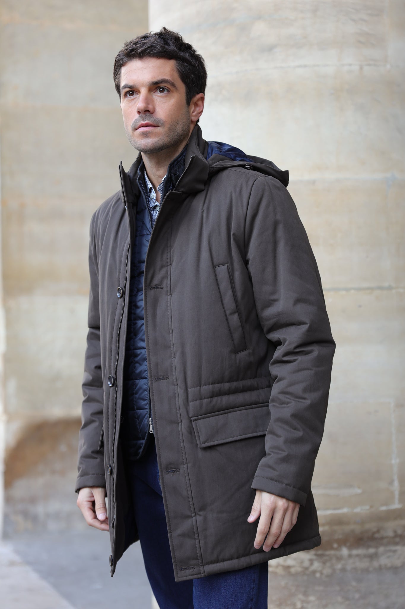 Parka d'hiver en coton - Military-MANTEAU HOMME-Curling-Paris