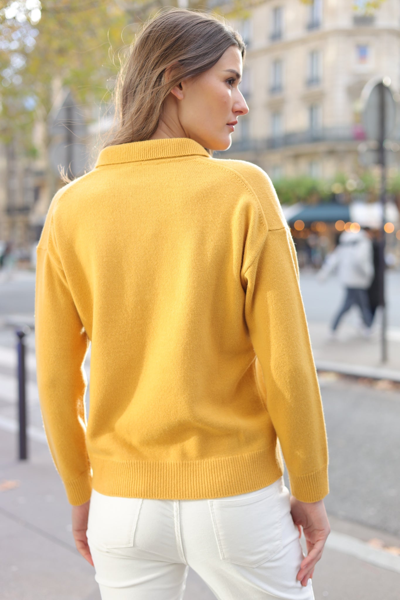 Pull Derby en laine et cachemire - Jaune-PULL FEMME-Curling-Paris