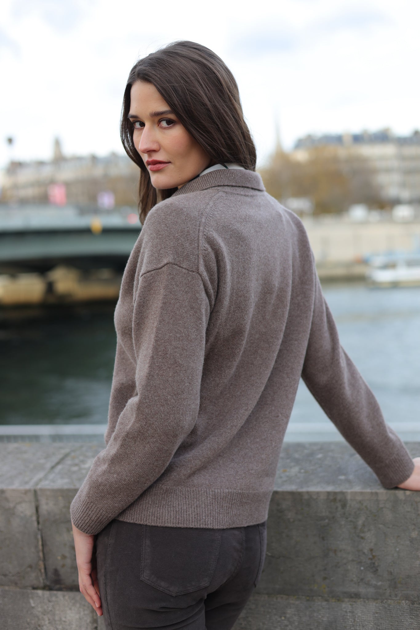 Pull Derby en laine et cachemire - Mushroom-PULL FEMME-Curling-Paris