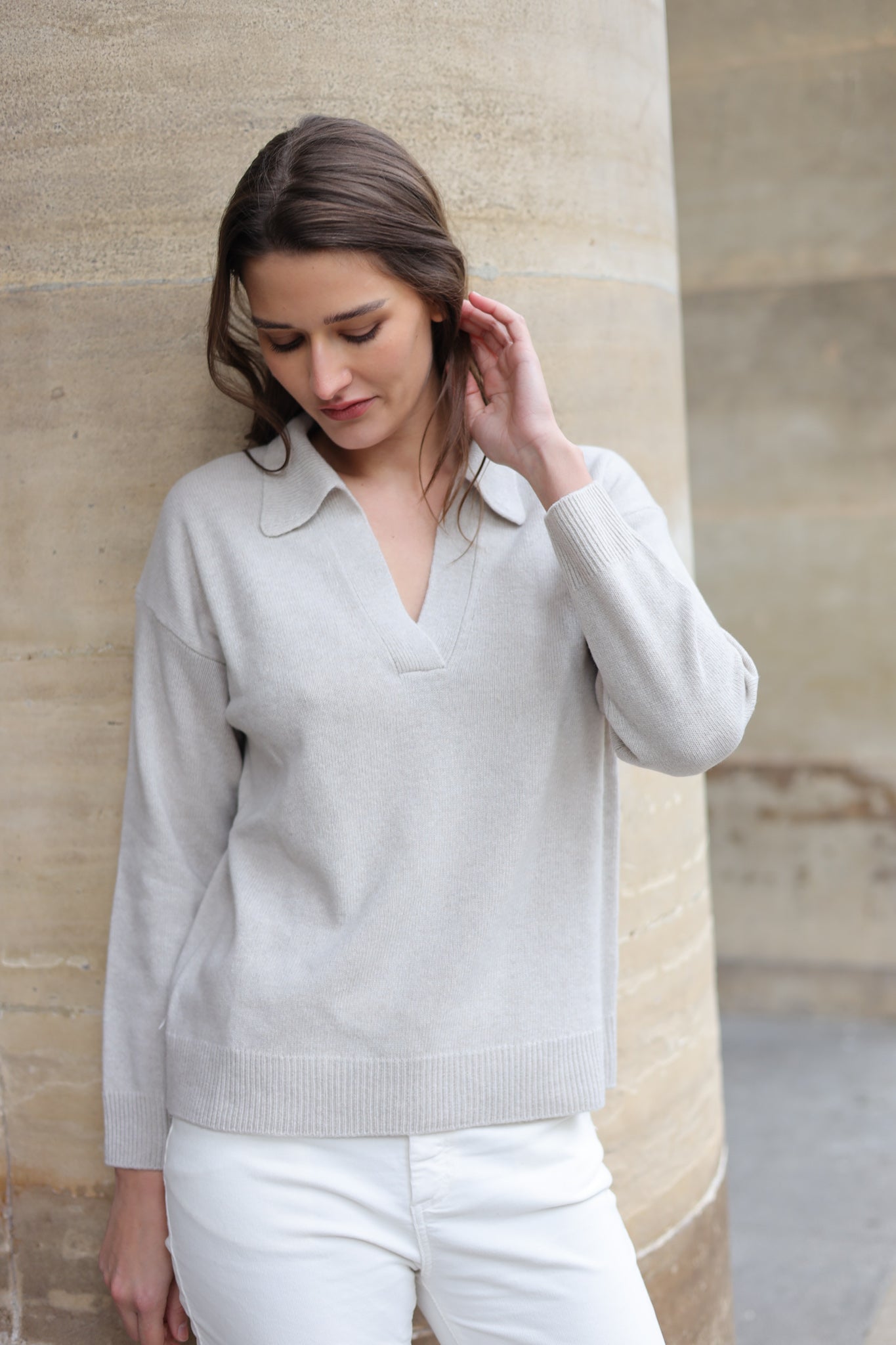 Pull Derby en laine et cachemire - Pierre-PULL FEMME-Curling-Paris