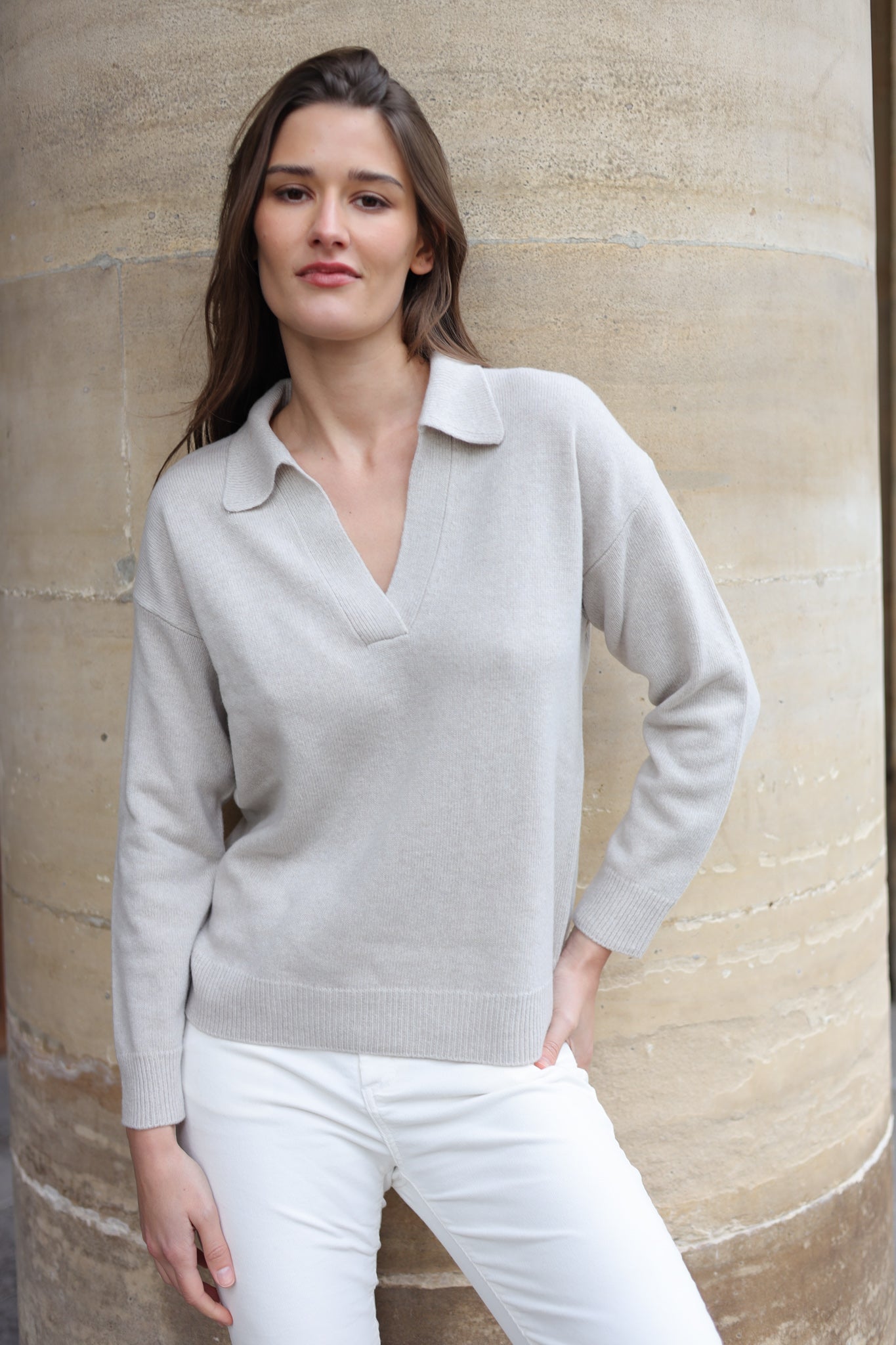 Pull Derby en laine et cachemire - Pierre-PULL FEMME-Curling-Paris