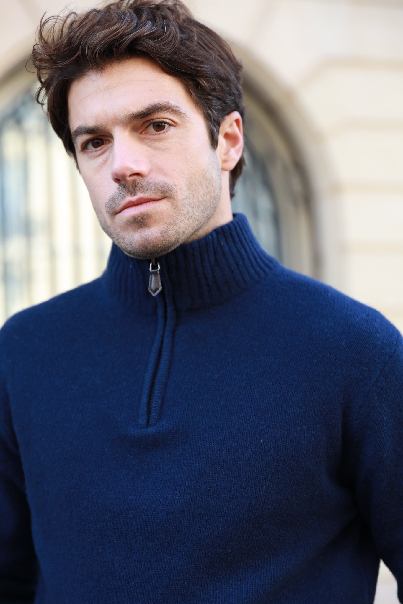 Pull Maxime en laine & cachemire - Marine-PULL HOMME-Curling-Paris