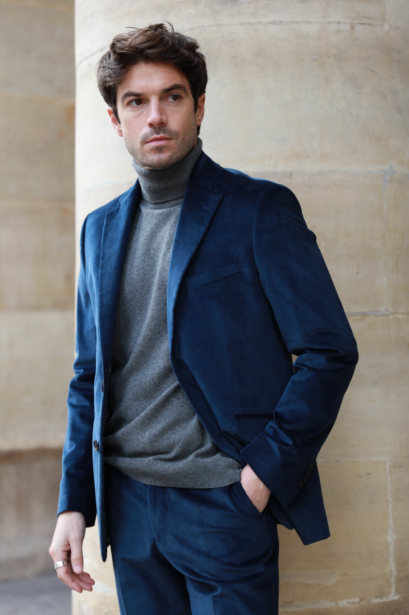 Veste velours homme bleu fashion marine