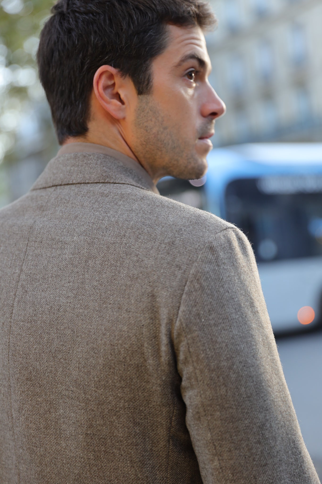 Veste Gostev en laine et cachemire - Taupe-VESTE BLAZER HOMME-Curling-Paris