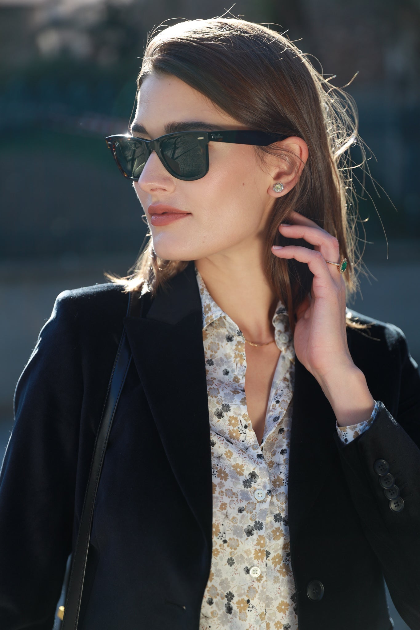 Veste Solange en velours palatine - Noir-VESTE BLAZER FEMME-Curling-Paris