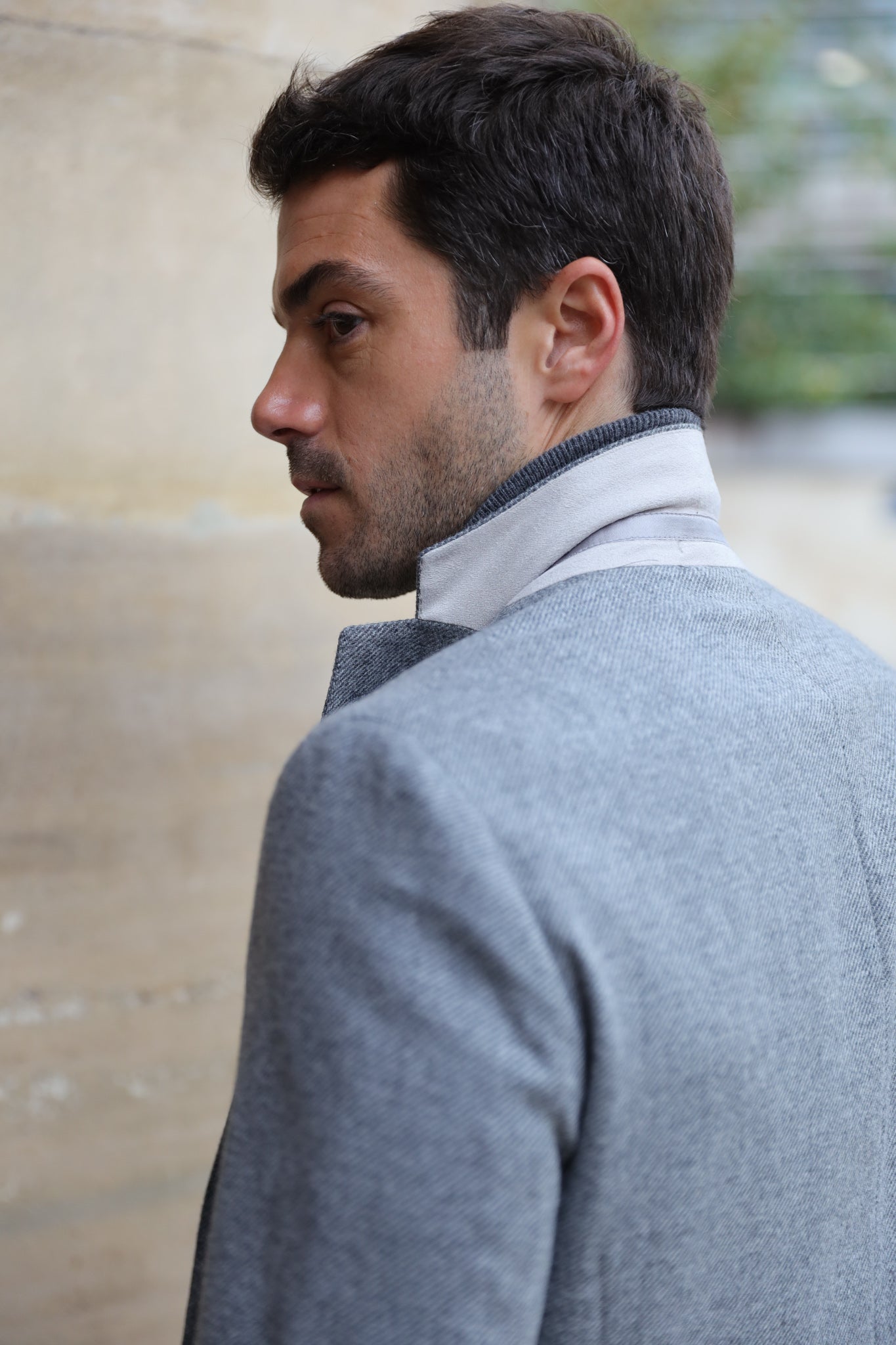 Veste souple Gostev en laine et cachemire - Gris-VESTE BLAZER HOMME-Curling-Paris