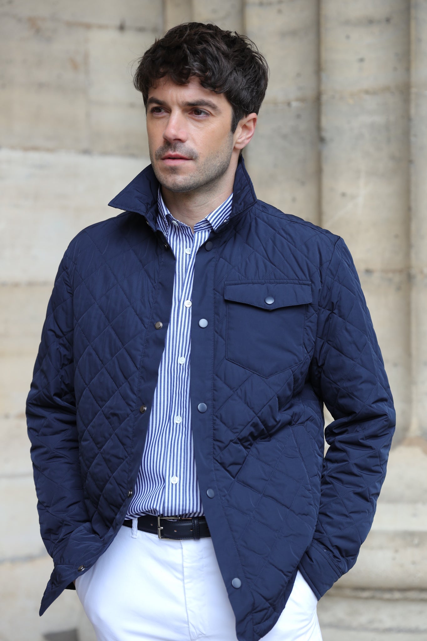 Veste costume matelassée fashion homme