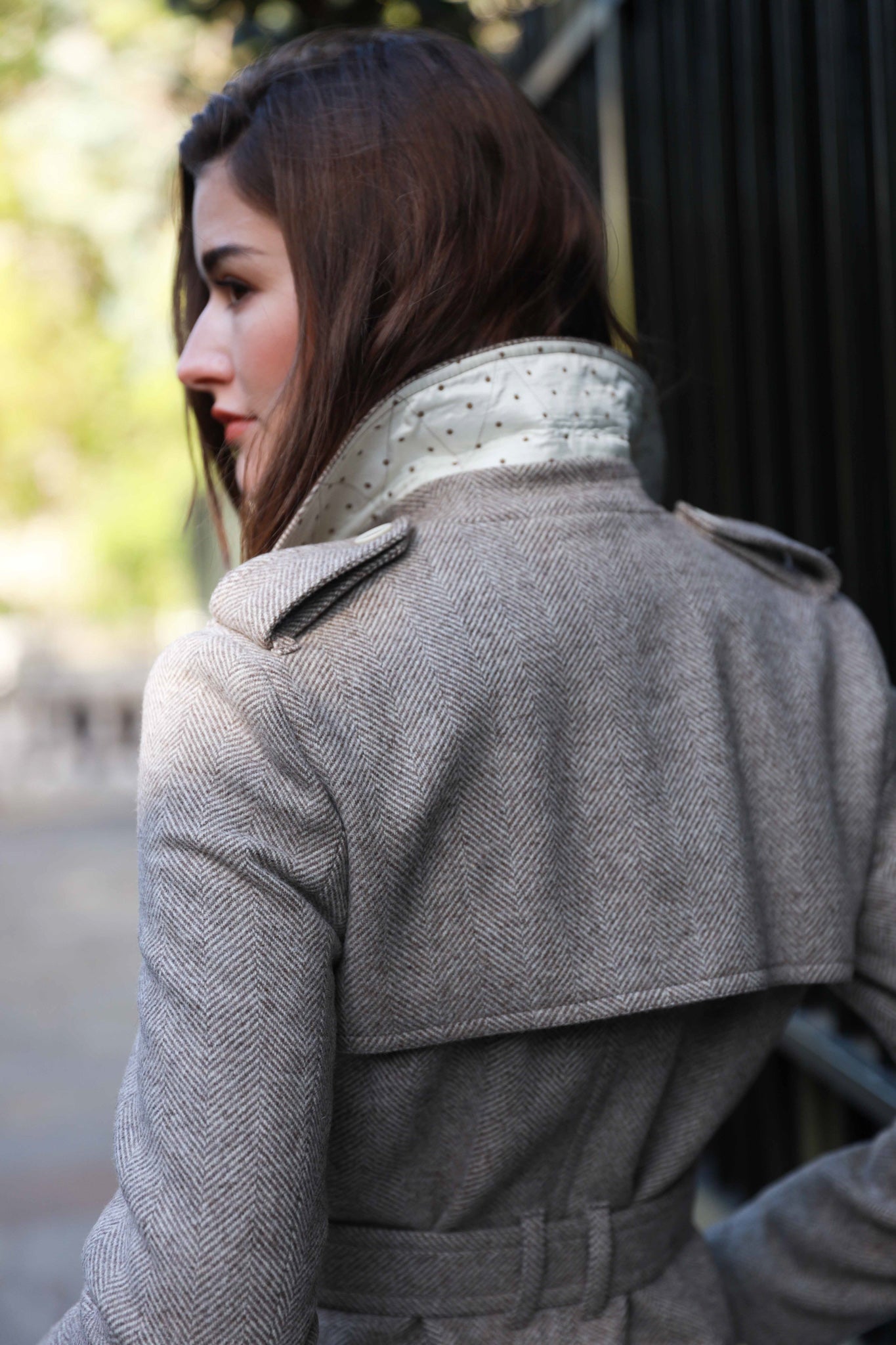 manteau croisé laine femme