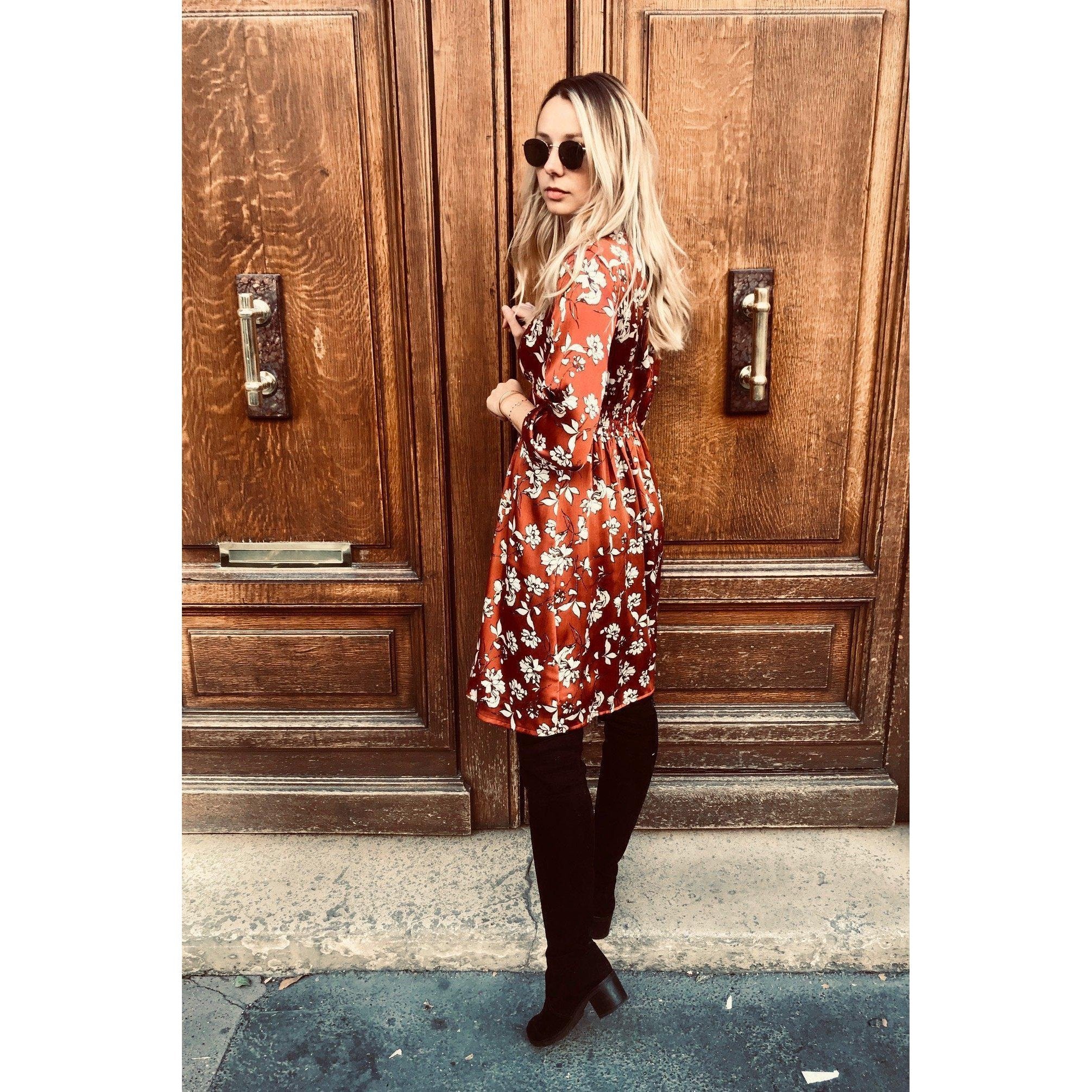 Robe imprimée à fleurs-ROBE FEMME-Curling-Paris