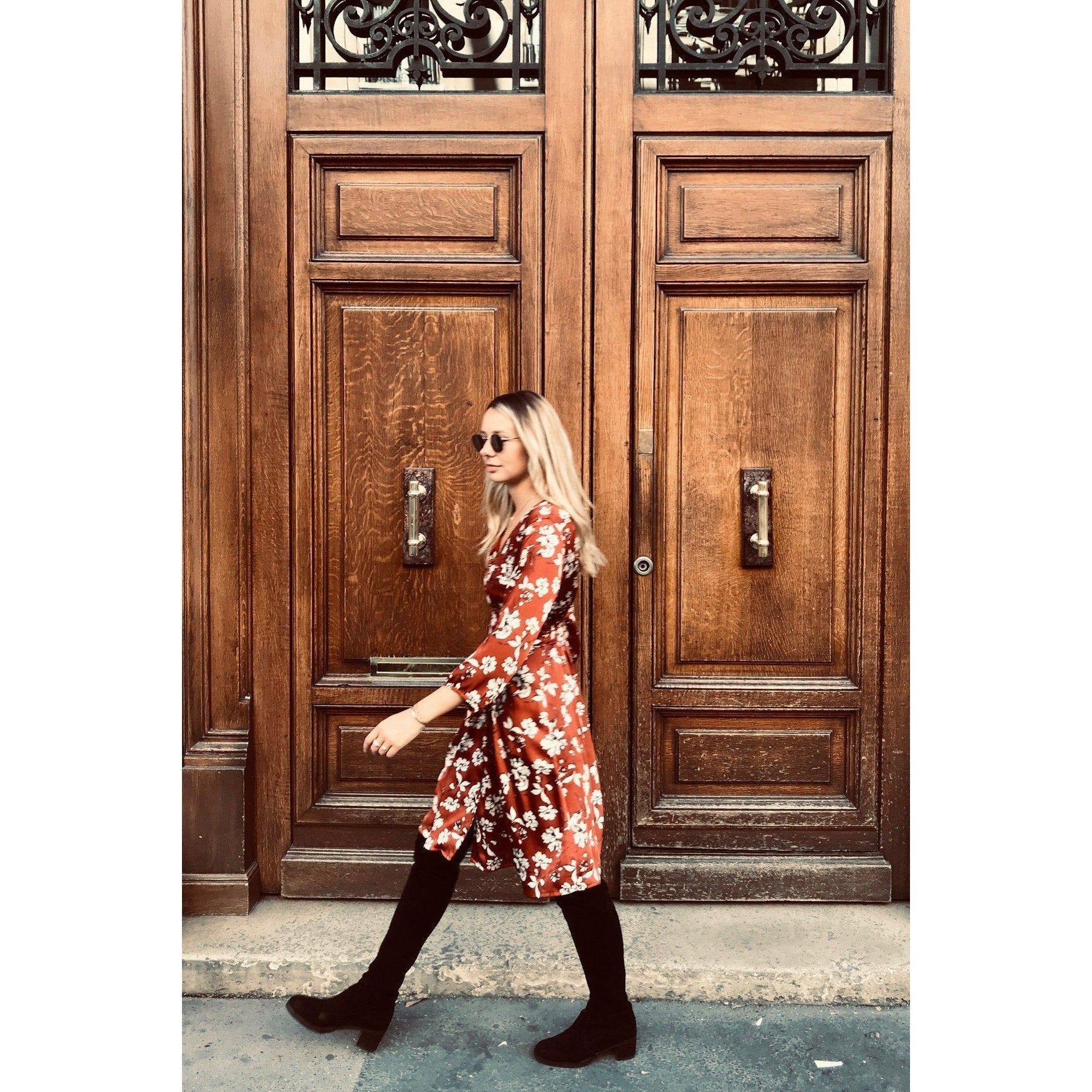 Robe imprimée à fleurs-ROBE FEMME-Curling-Paris