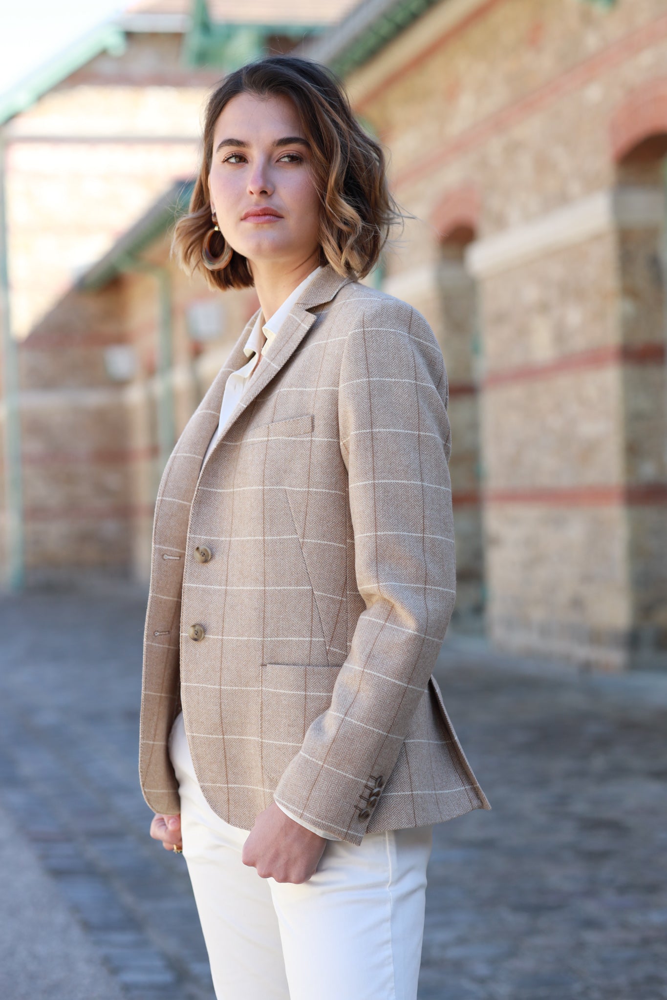 Veste femme 2024 beige camel